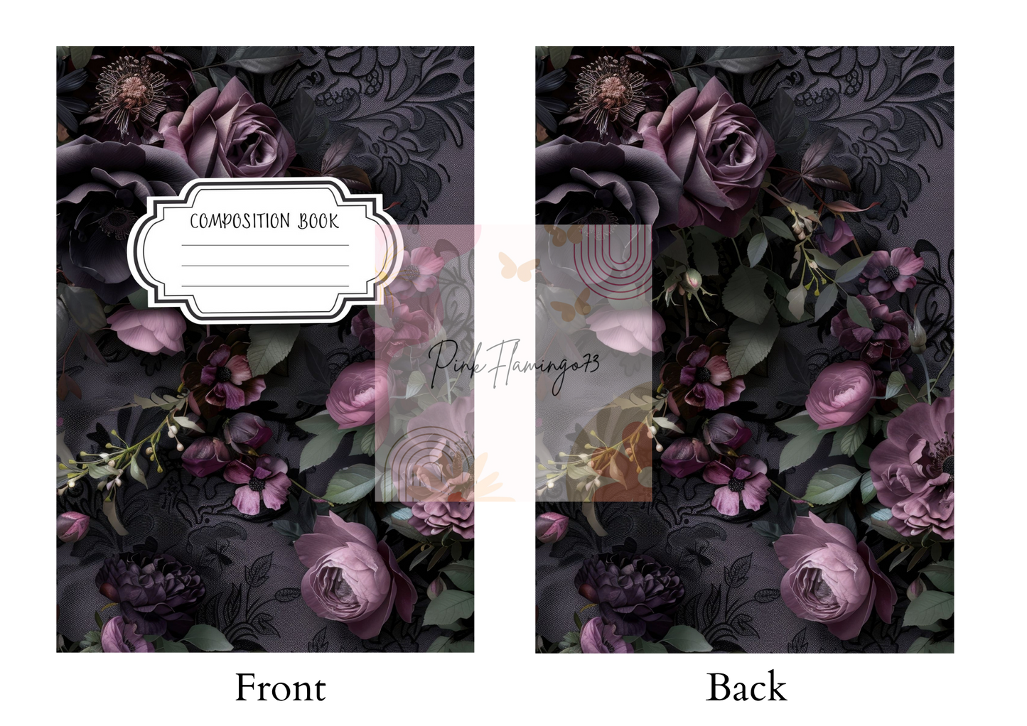 Dark Floral - Comp Notebook Covers - Vinyl