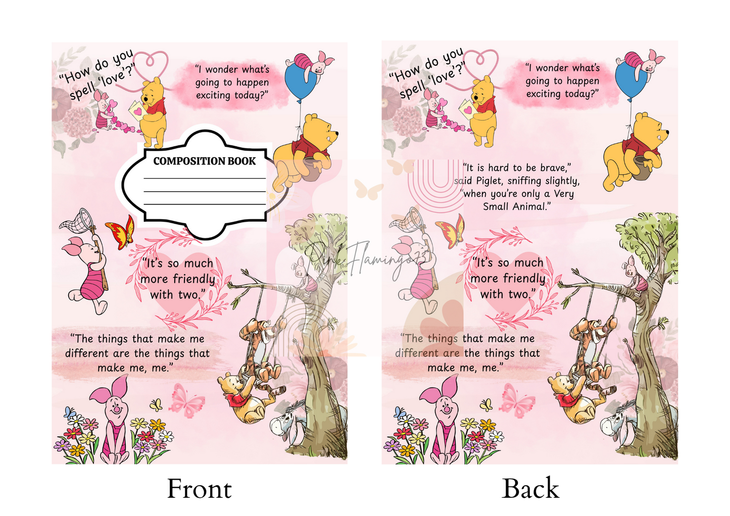 Shy Pig - Comp Notebook Covers - Vinyl