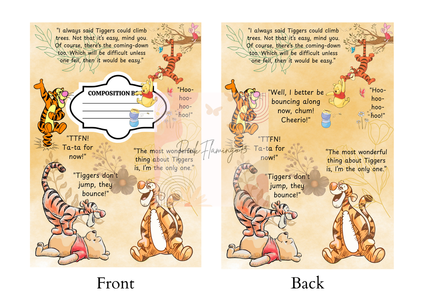 Bouncy Tiger - Comp Notebook Covers - Vinyl