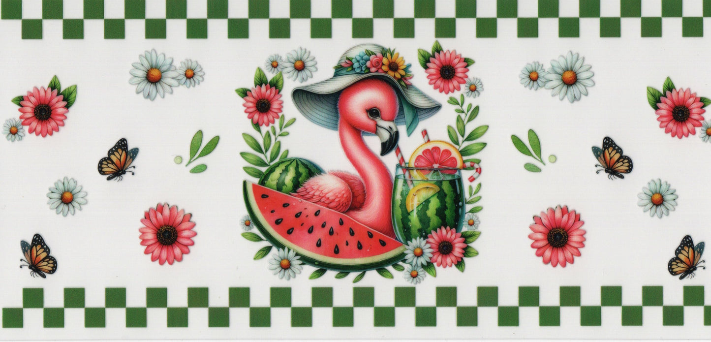 Flamingo w/Watermelon - Wrap