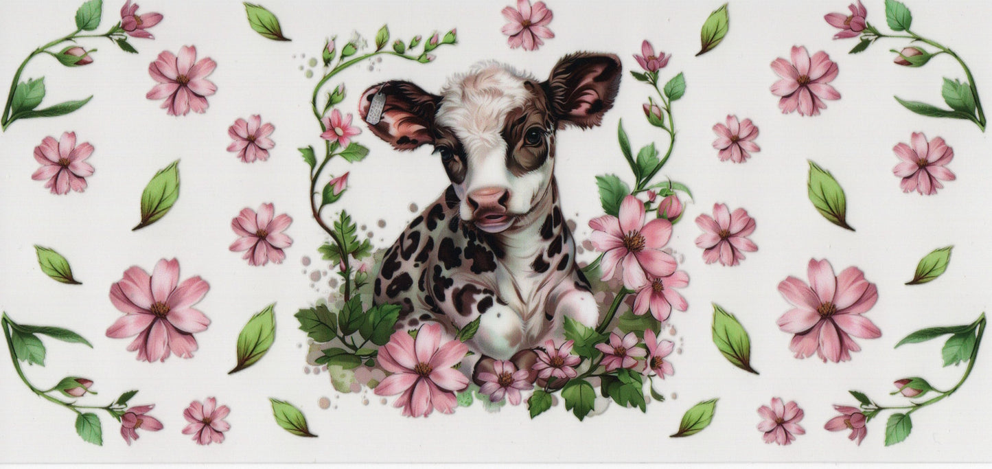 Cow Baby with Flowers - Wrap