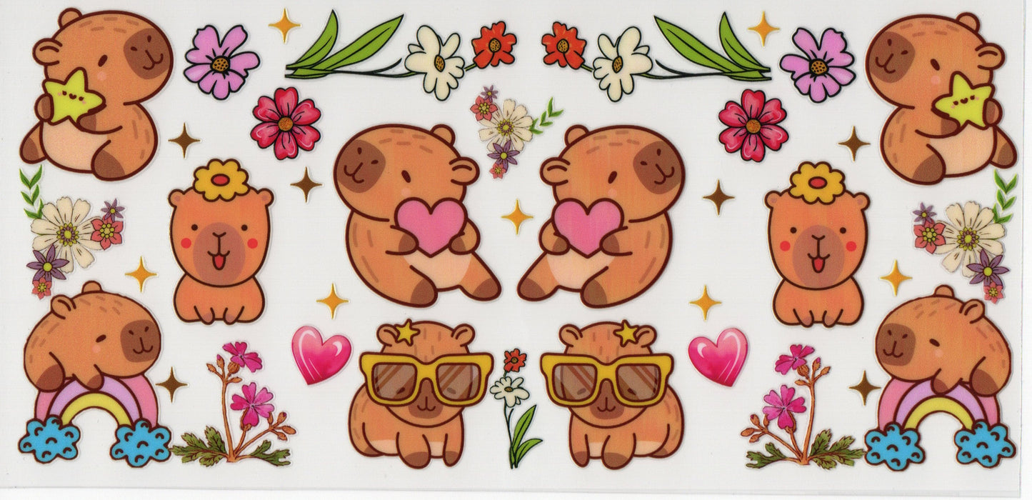 Capybara w/Hearts - Wrap
