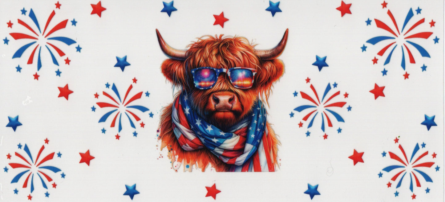 Firework Patriotic Cow - Wrap
