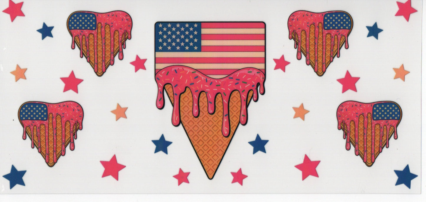 Flag Ice Cream Cones - Wrap