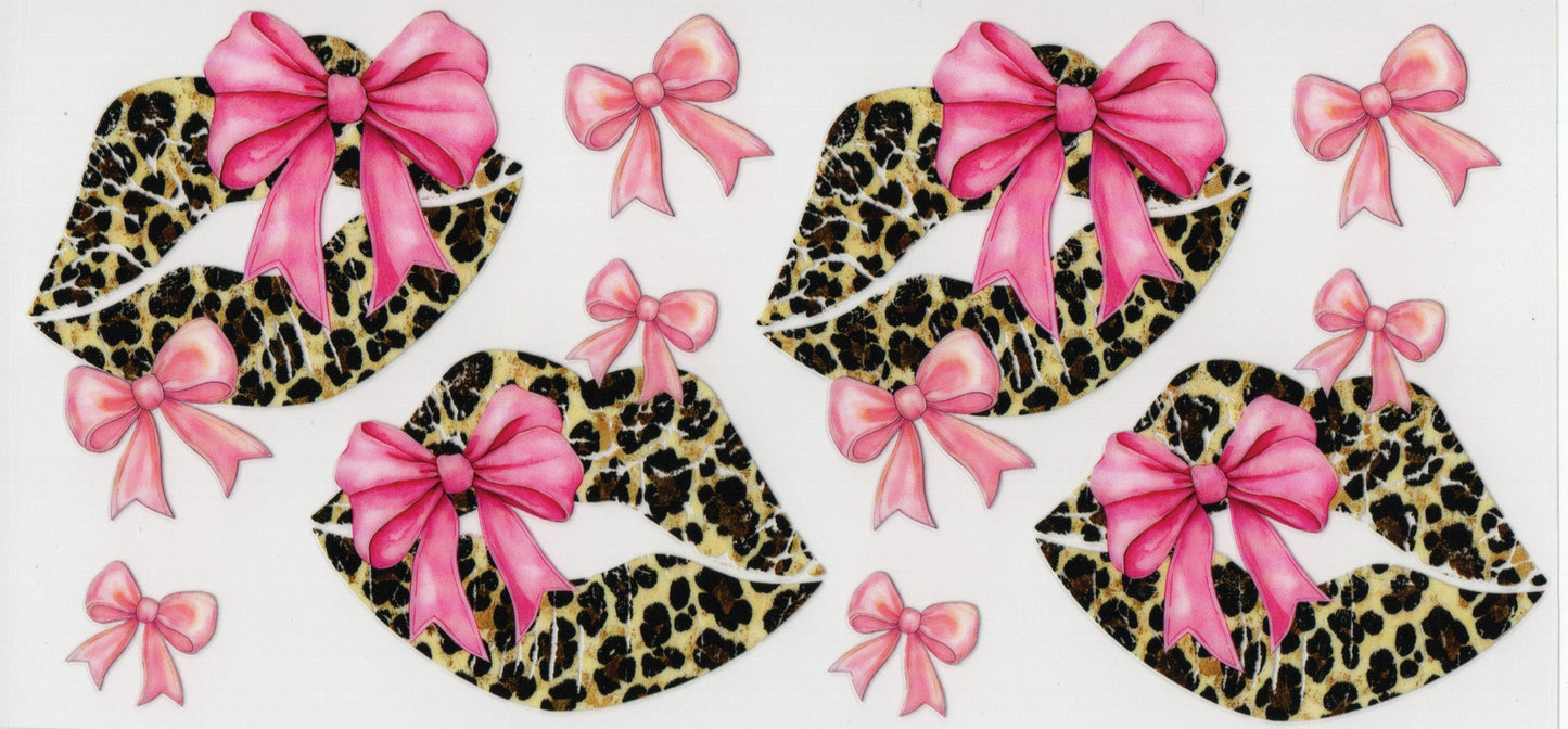 Leopard Lips w/Pink Bows - Wrap
