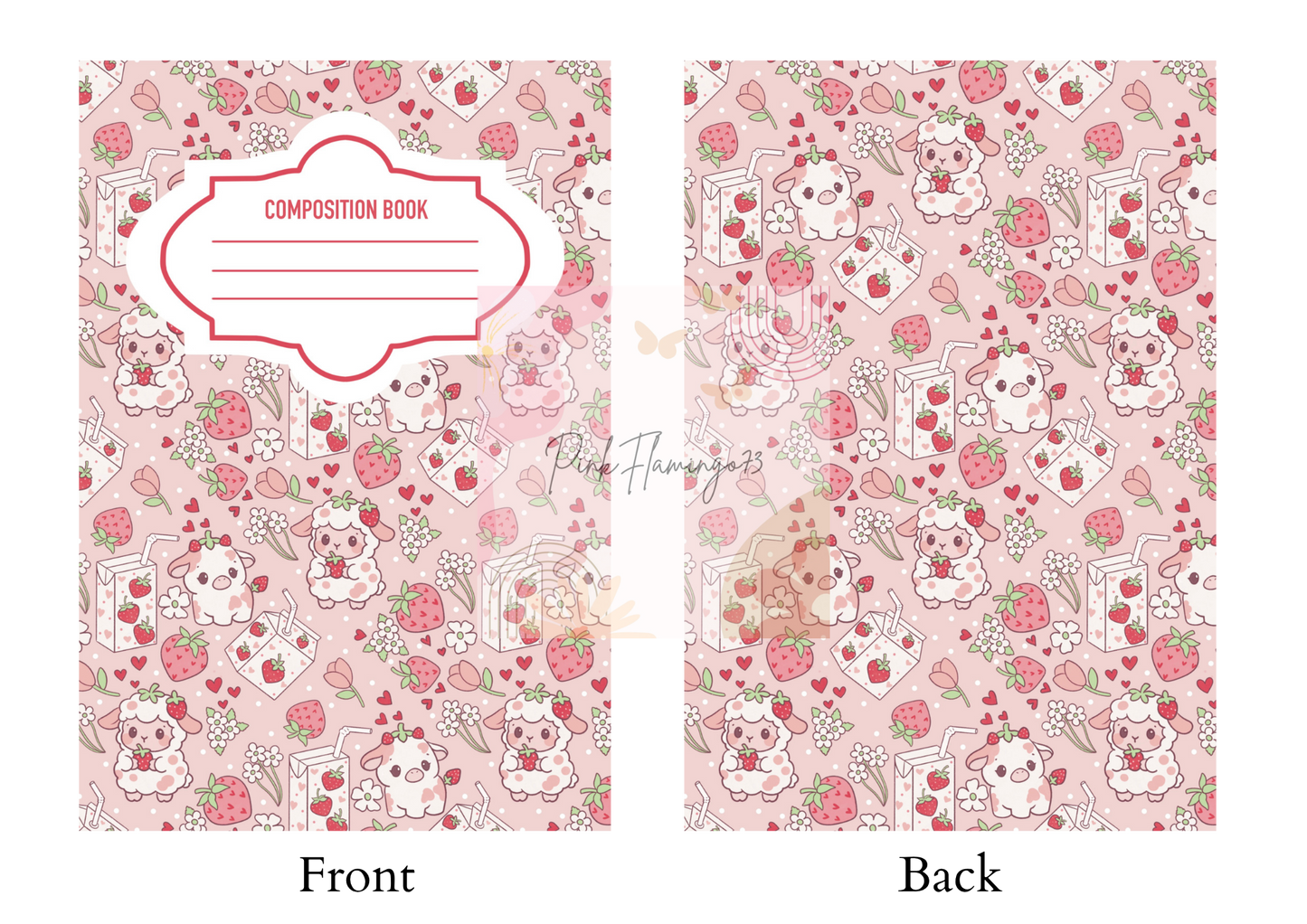 Strawberry Cow - Comp Notebook Covers - Vinyl