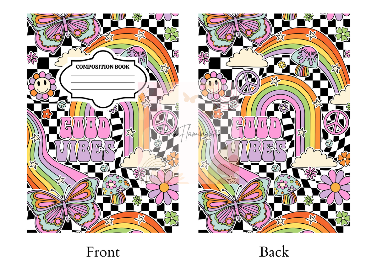 Retro Good Vibes - Comp Notebook Covers - Vinyl