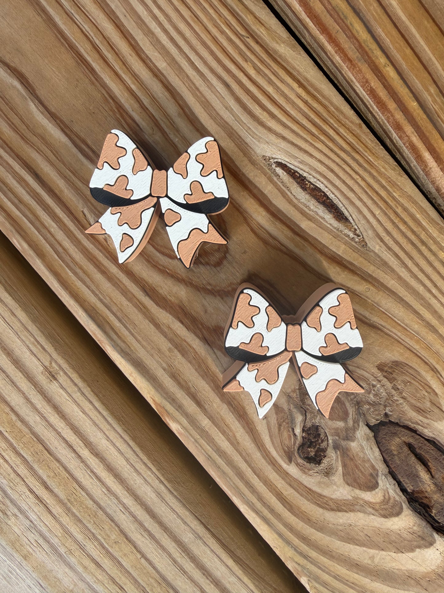 Brown Cow Print - 3d Straw Topper
