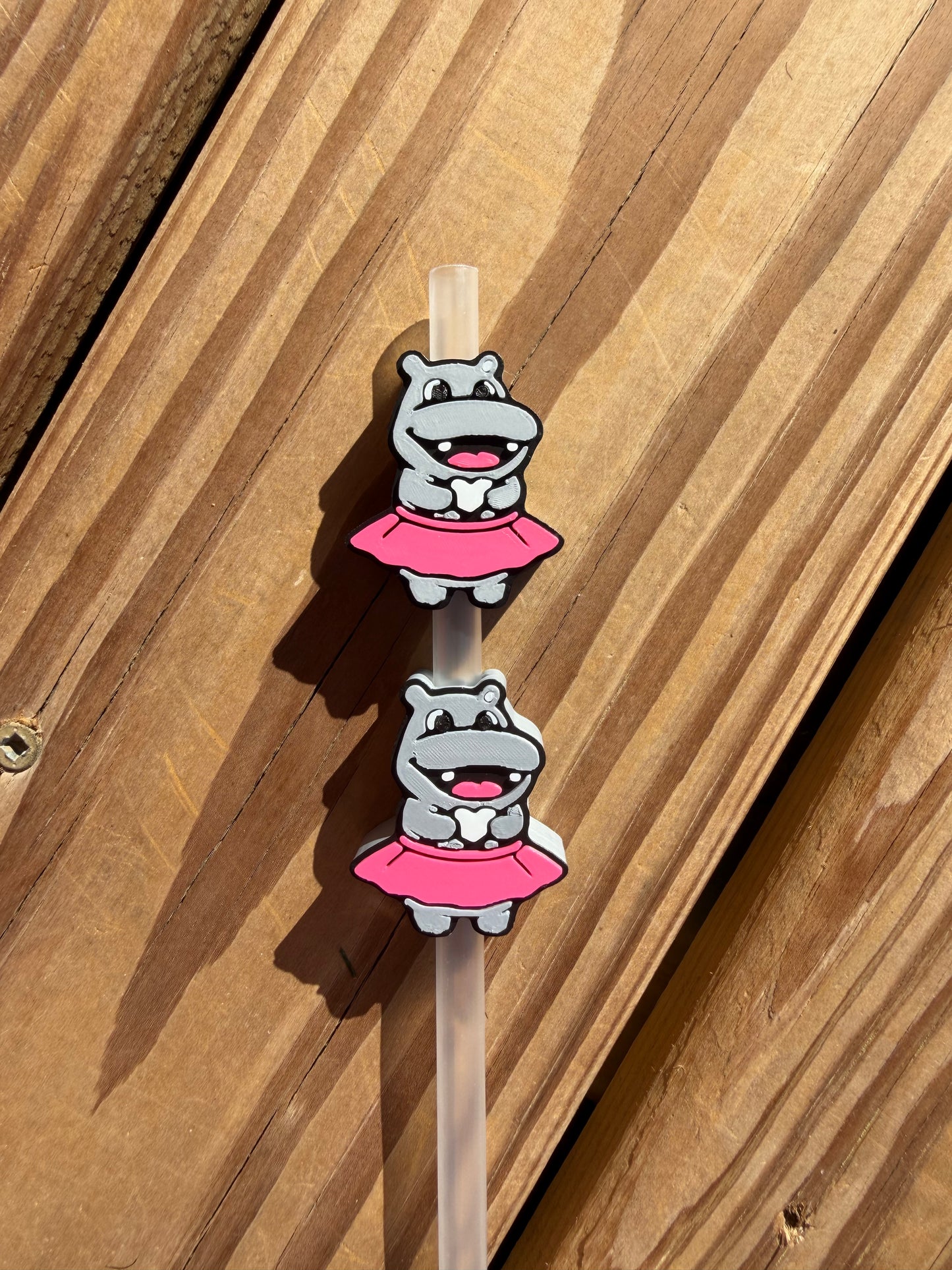 Dancing Hippo - 3d Straw Topper