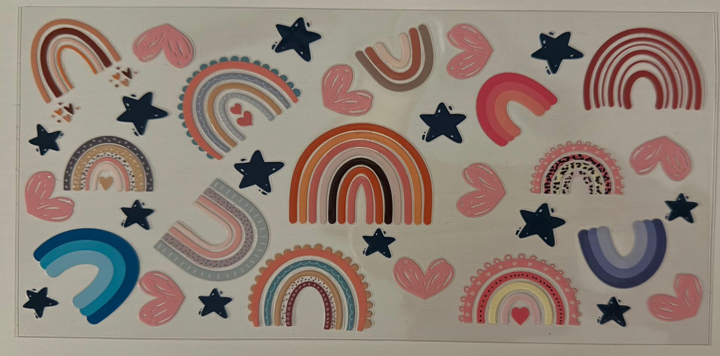 Boho Rainbows, Hearts, Stars - Wrap