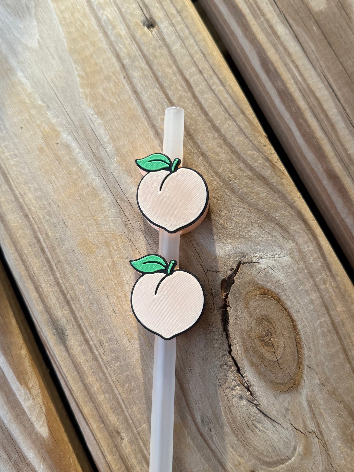 Peach - 3d Straw Topper