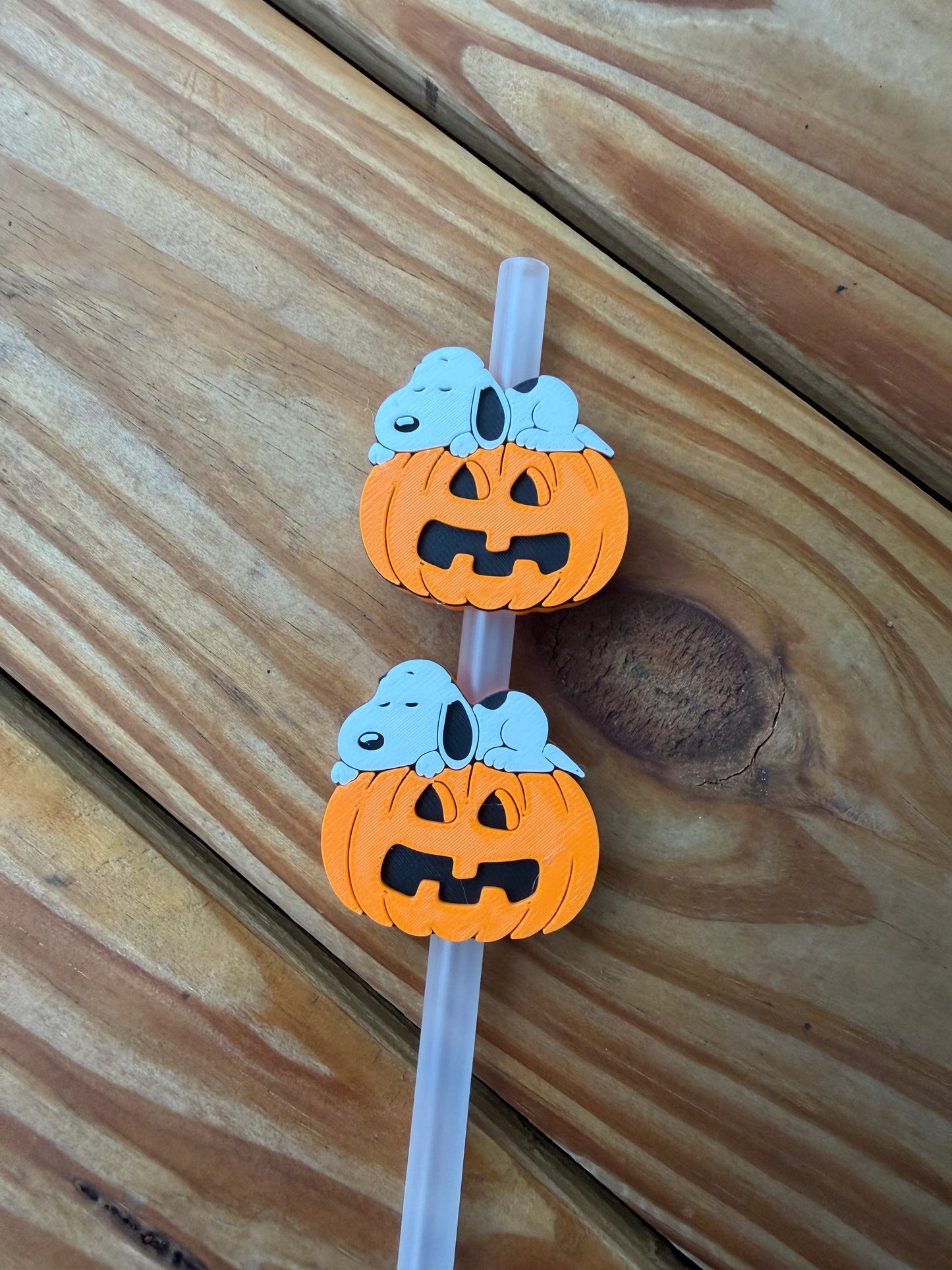 Snoop on a Pumpkin - 3d Straw Topper