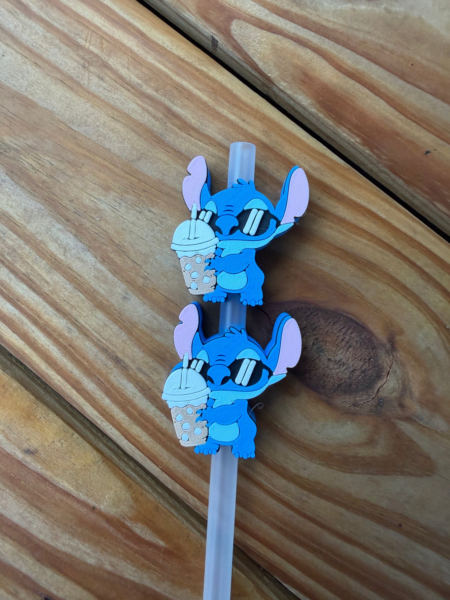 Stitchy w/Coffee - 3d Straw Topper