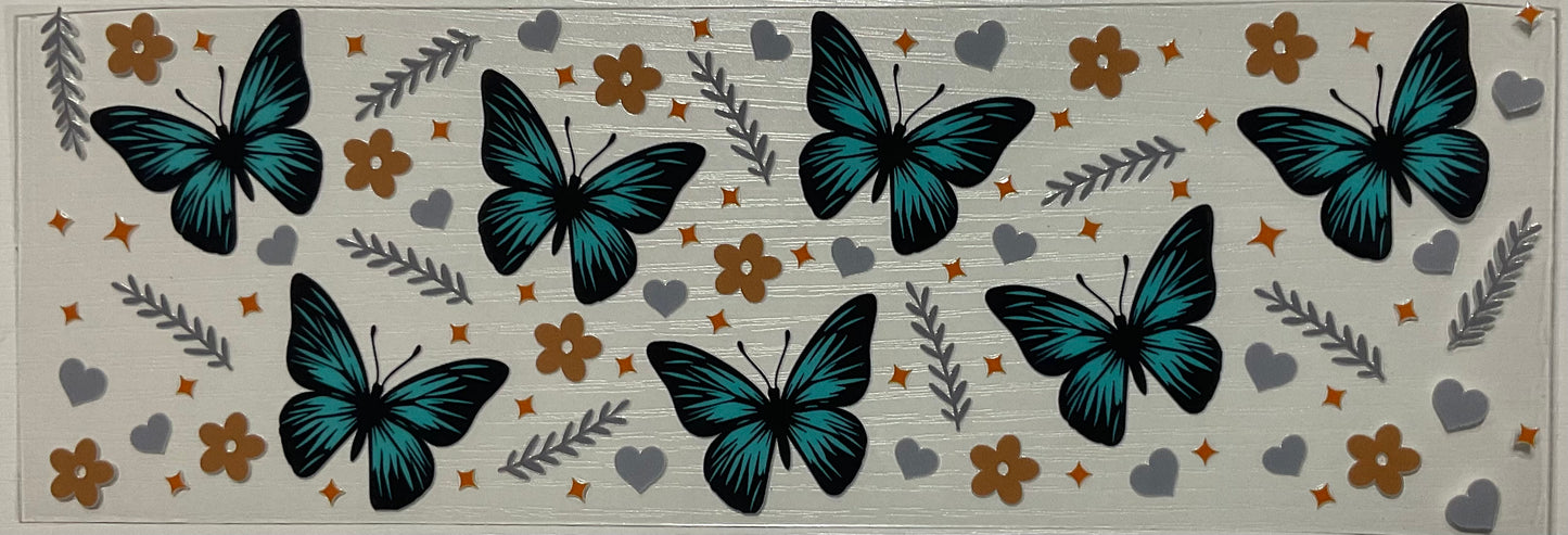 Butterfly (Teal Boho) - Mug Wrap