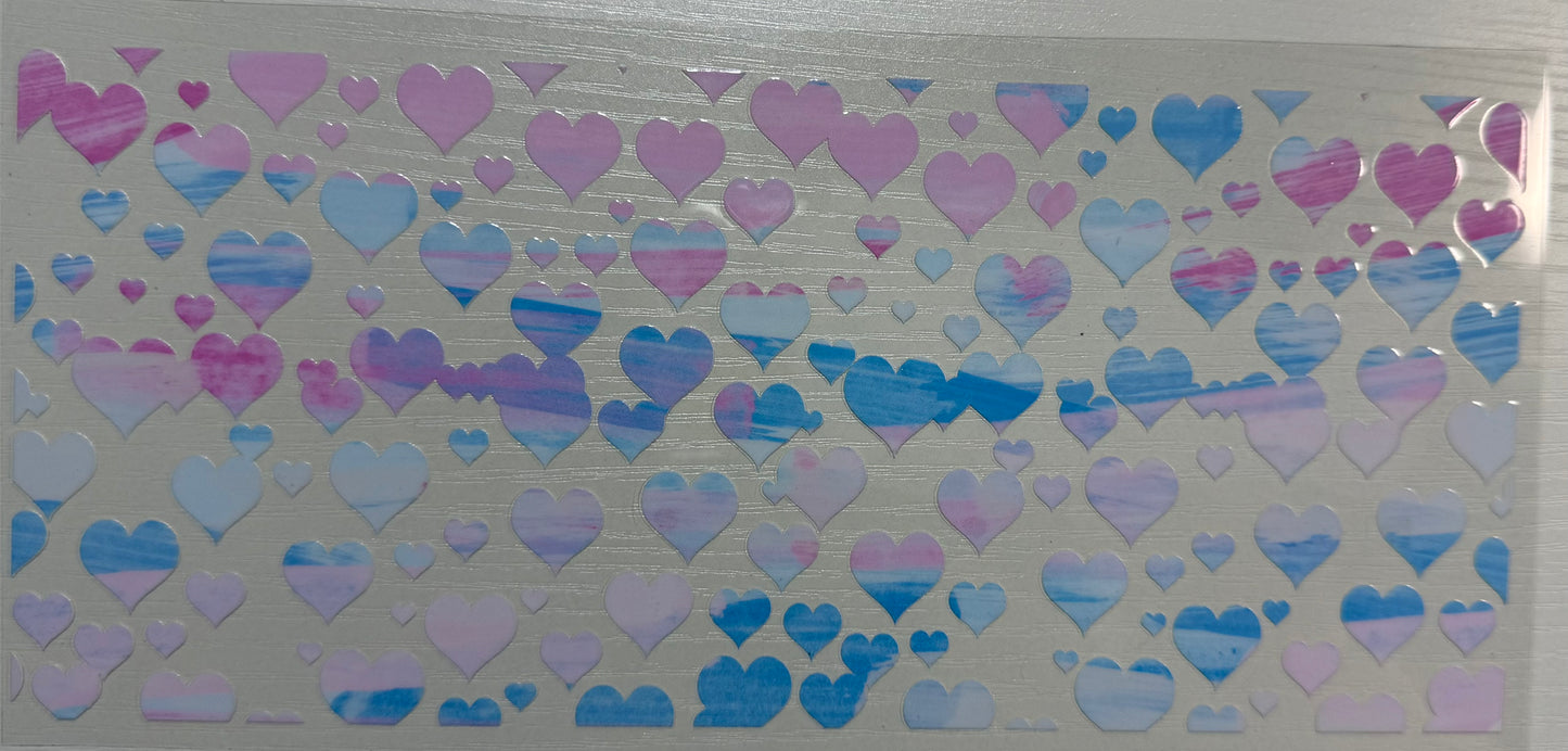 Hearts (Pink & Blue) - Wrap