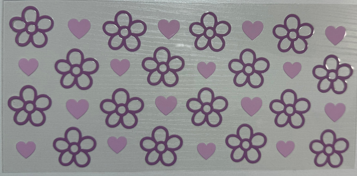 Floral (Purple w/Pink Hearts) - Wrap