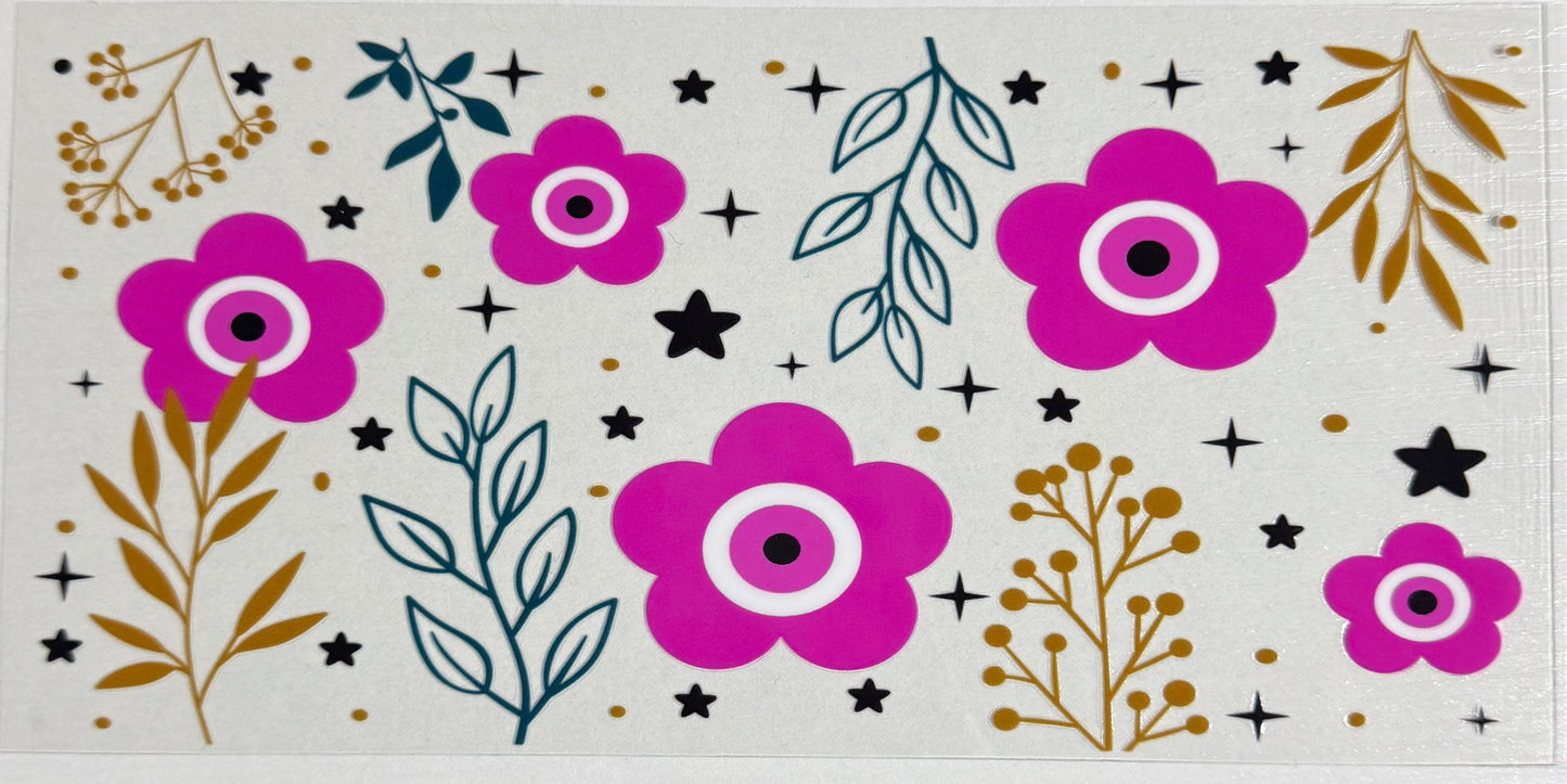 Floral (Pink Evil Eye) - Wrap