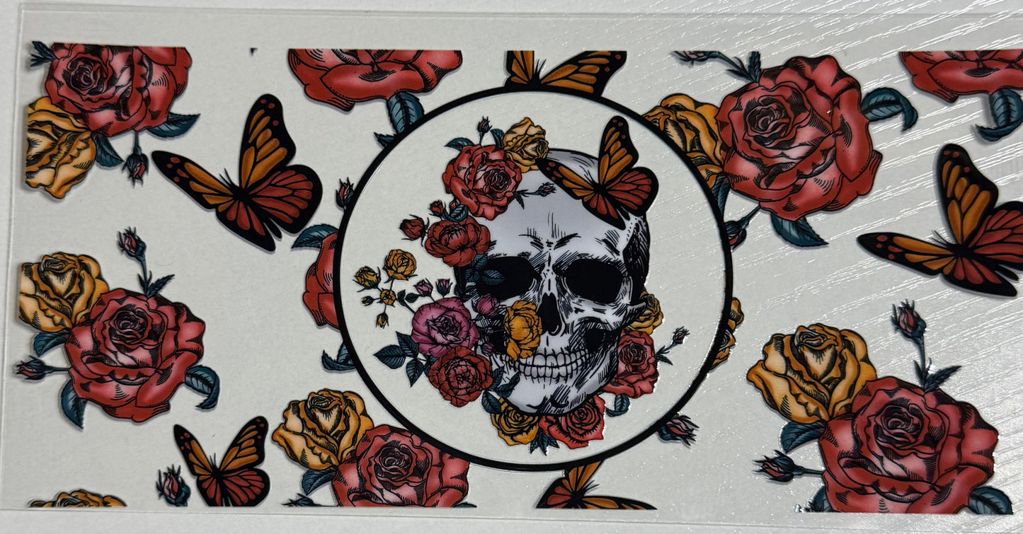 Floral (Skull w/Butterflies) - Wrap