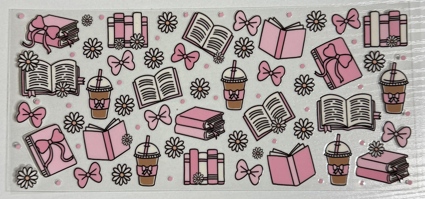 Books & Coffee (Pink) - Wrap