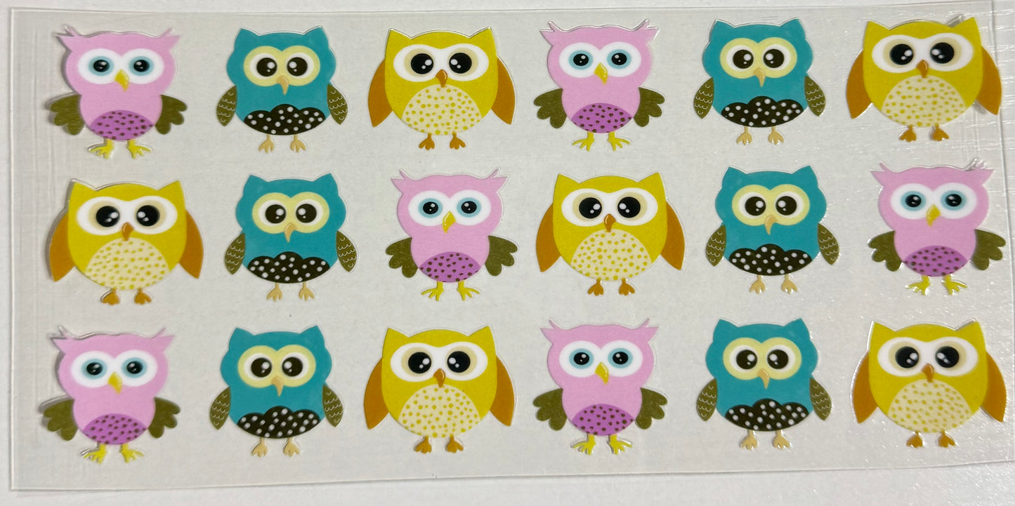 Owl (Pink Blue Yellow) - Wrap