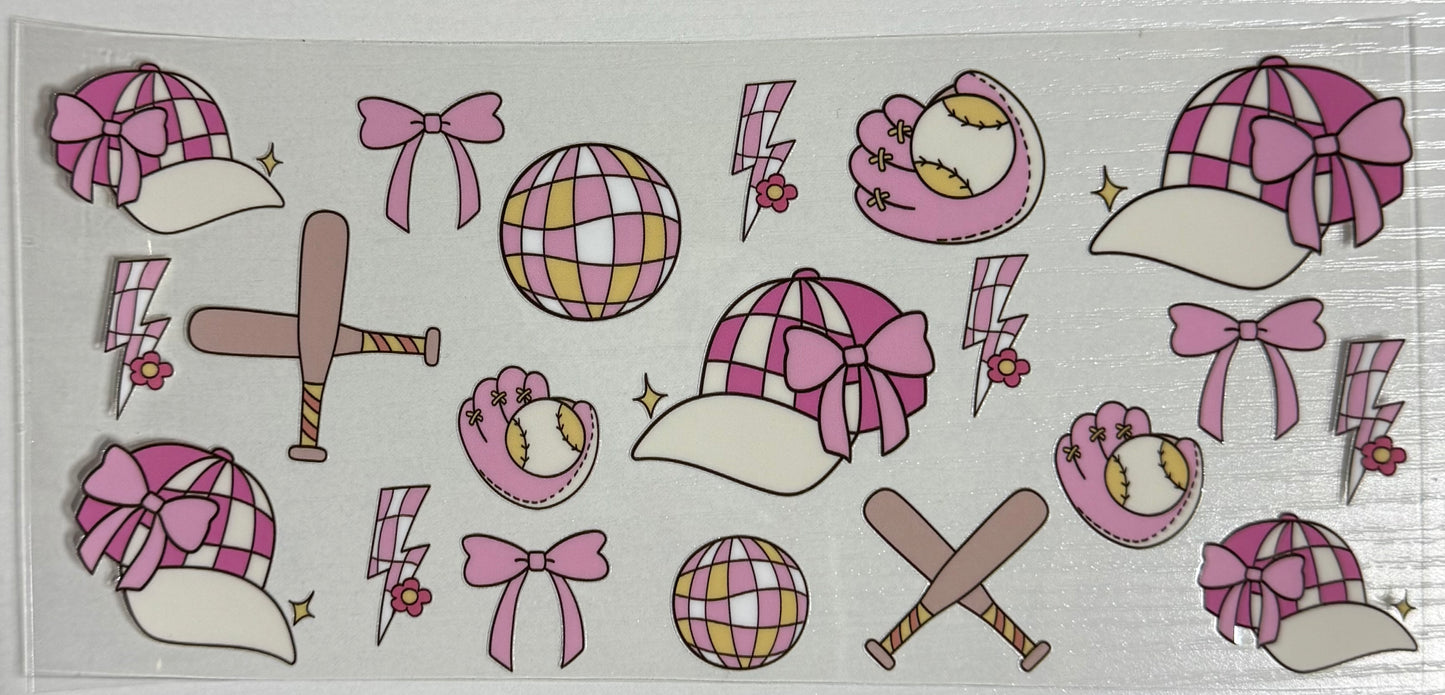 Baseball w/Disco Balls (Pink) - Wrap
