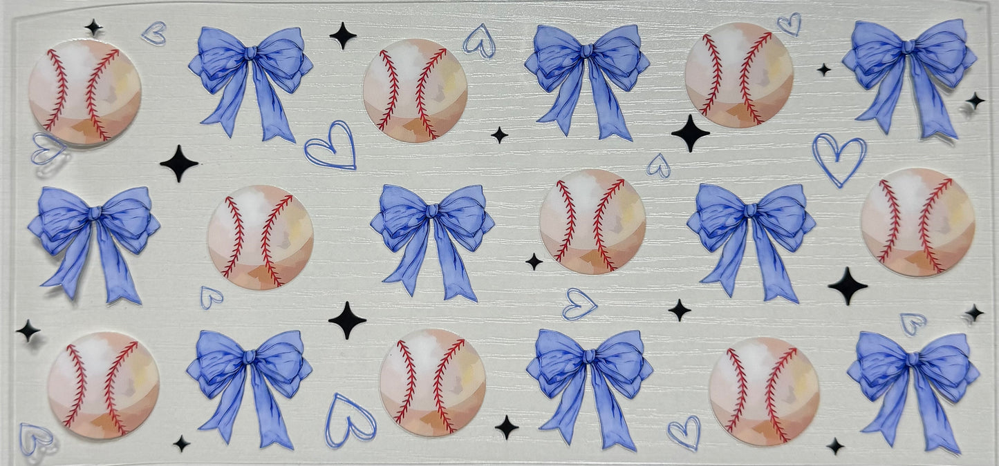 Bows (Blue w/Baseballs) - Wrap