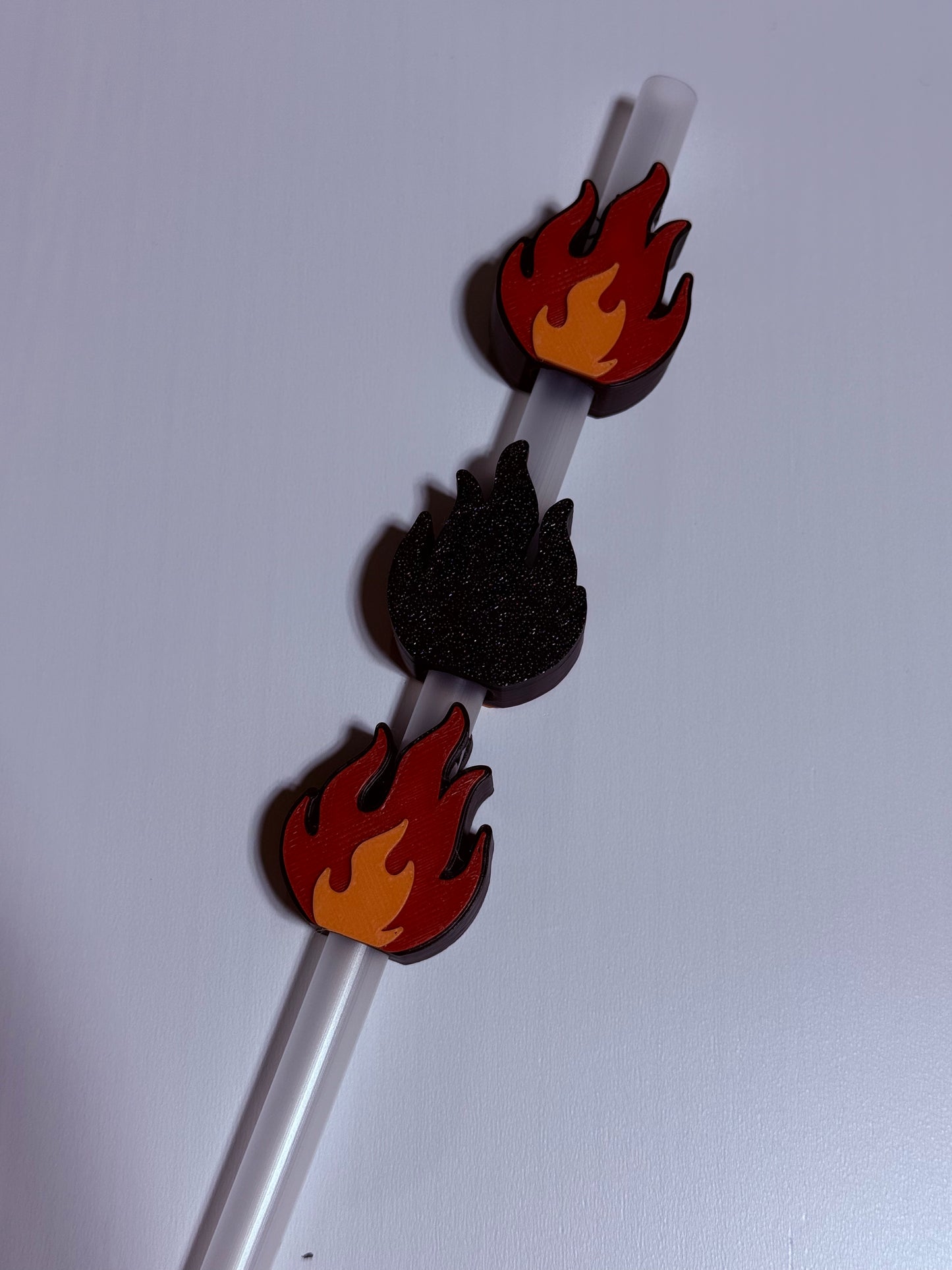 Flame - 3d Straw Topper