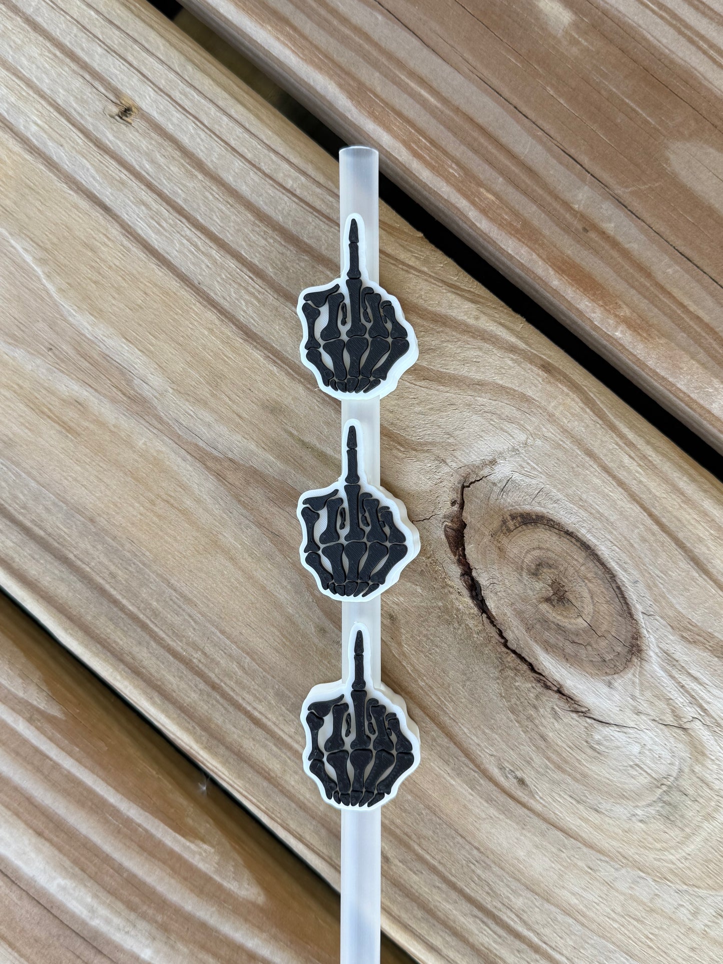 Finger Skelly - 3d Straw Topper