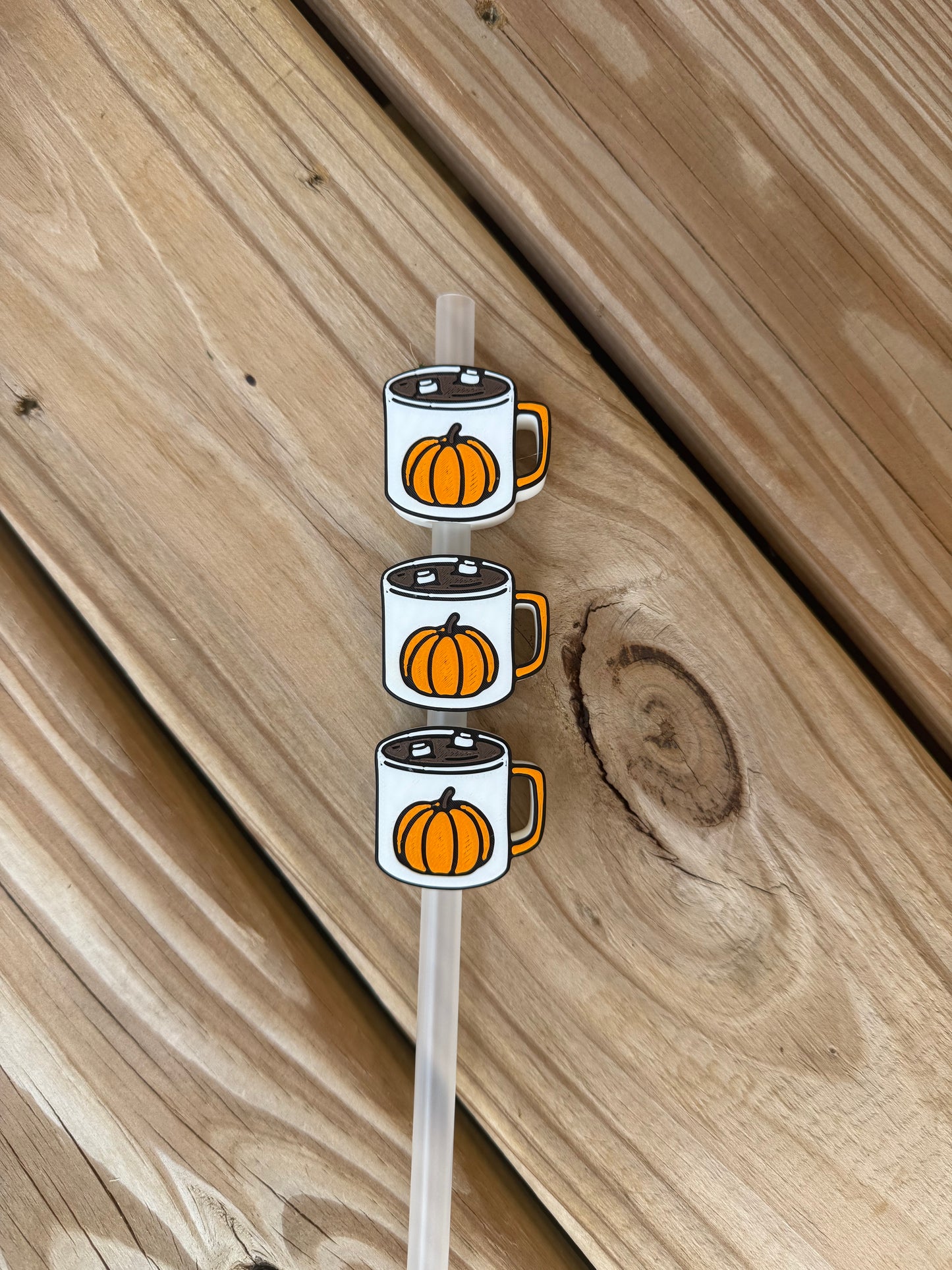Pumpkin Spice Mug - 3d Straw Topper