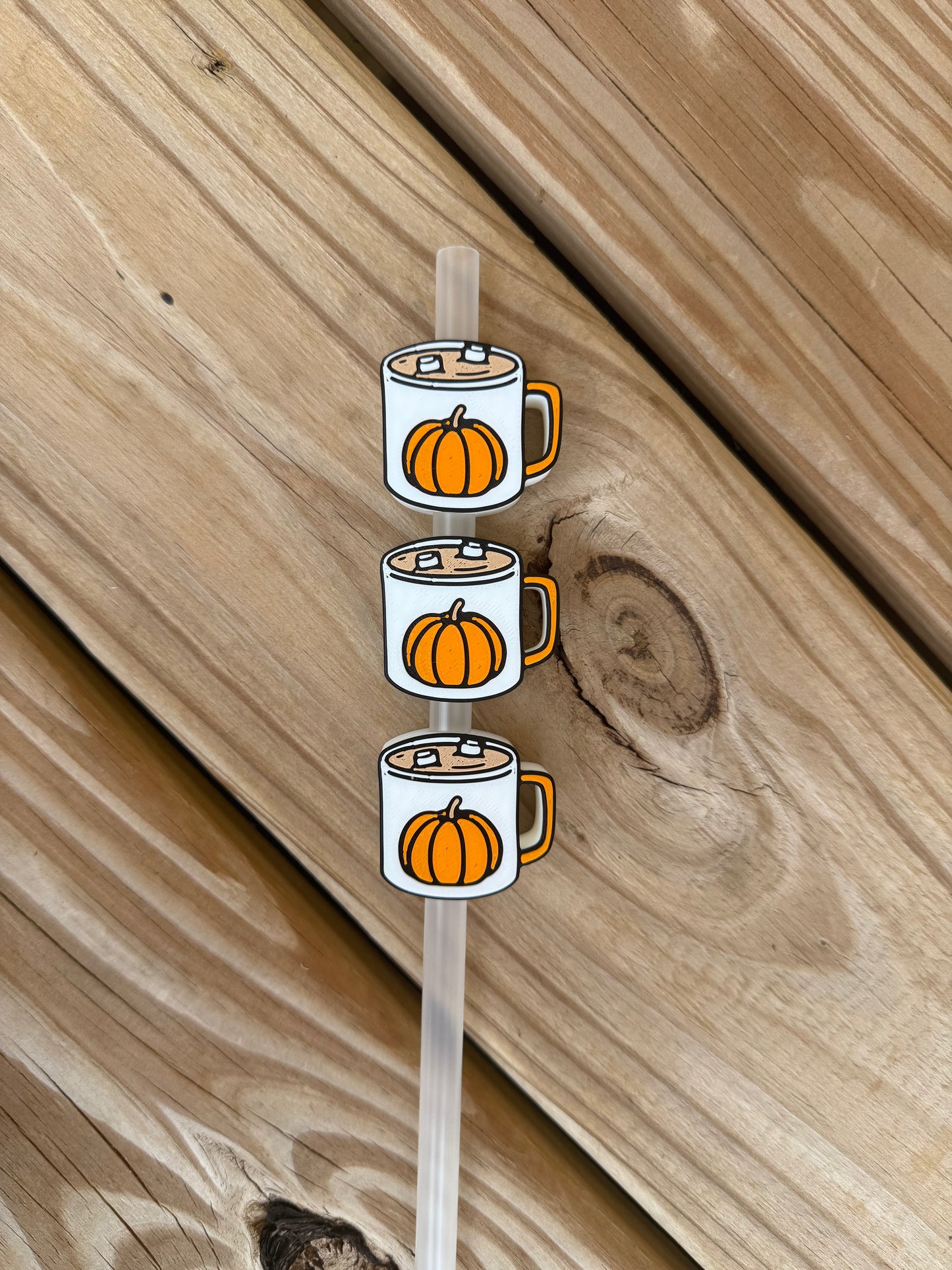 Pumpkin Spice Mug - 3d Straw Topper