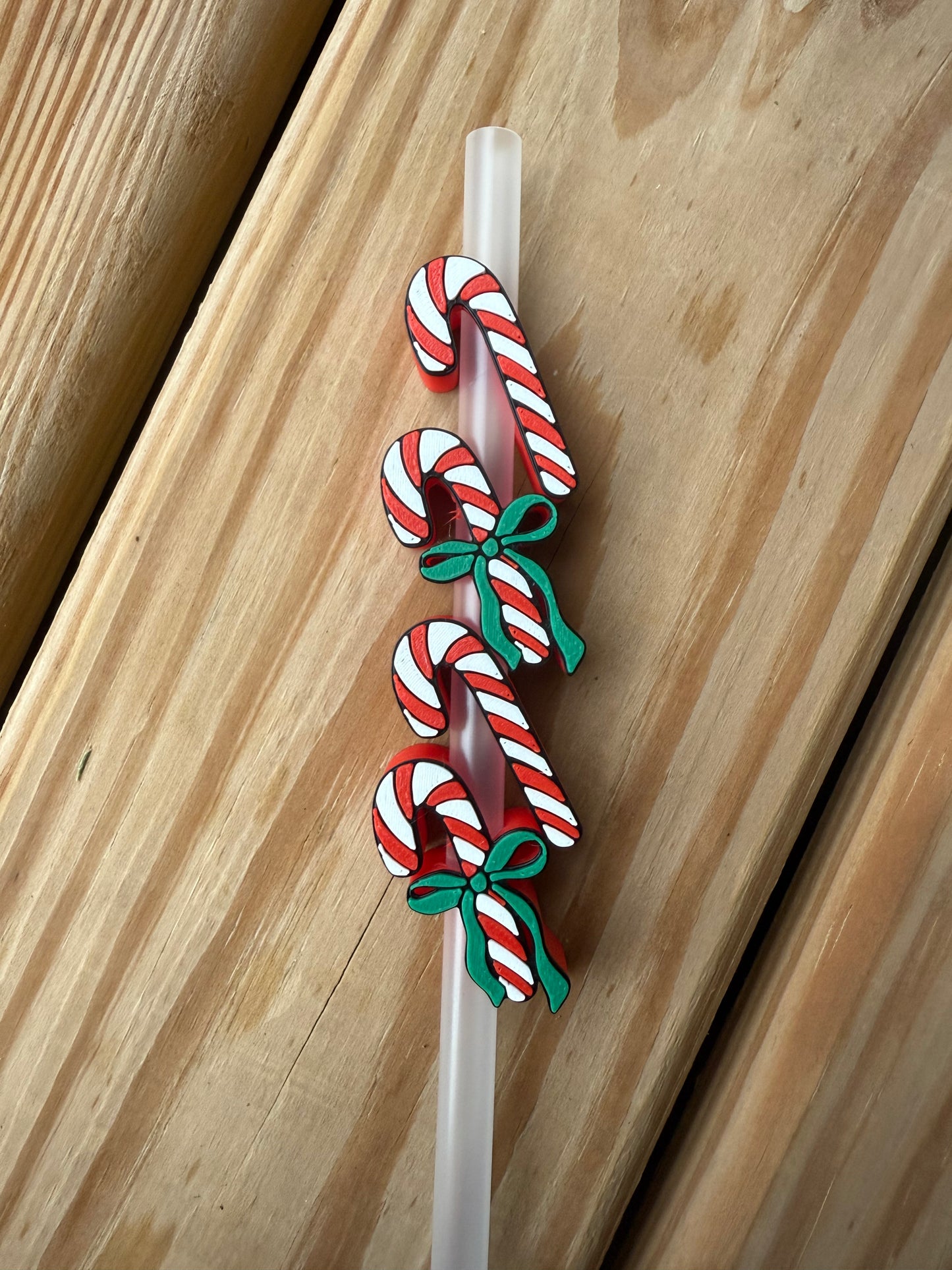 Candy Cane - 3d Straw Topper