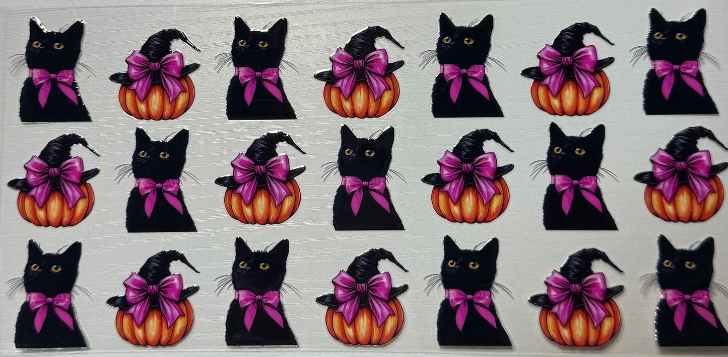 Spooky (Black Cat w/Pumpkin) - Wrap