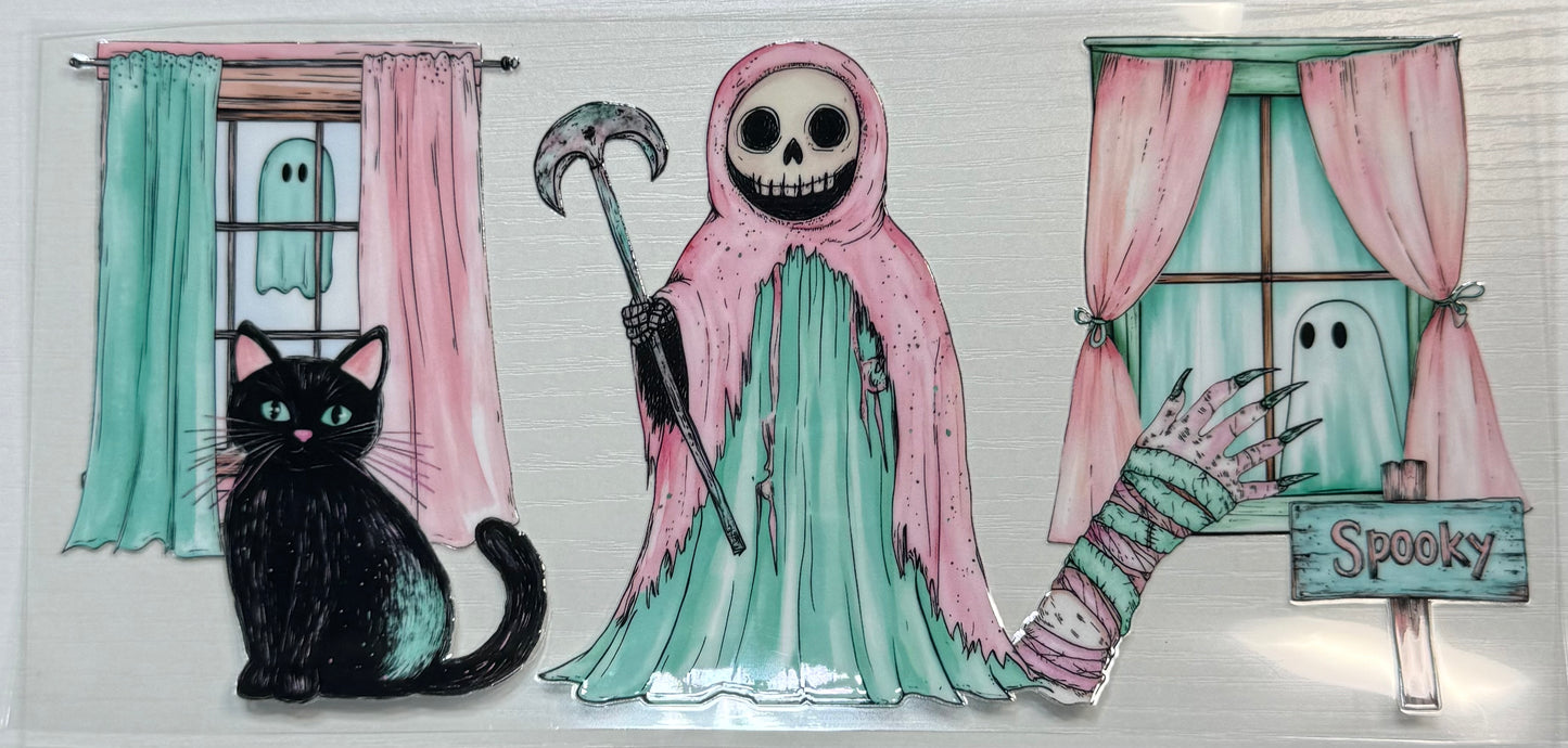 Spooky (Pink & Green Reaper) - Wrap