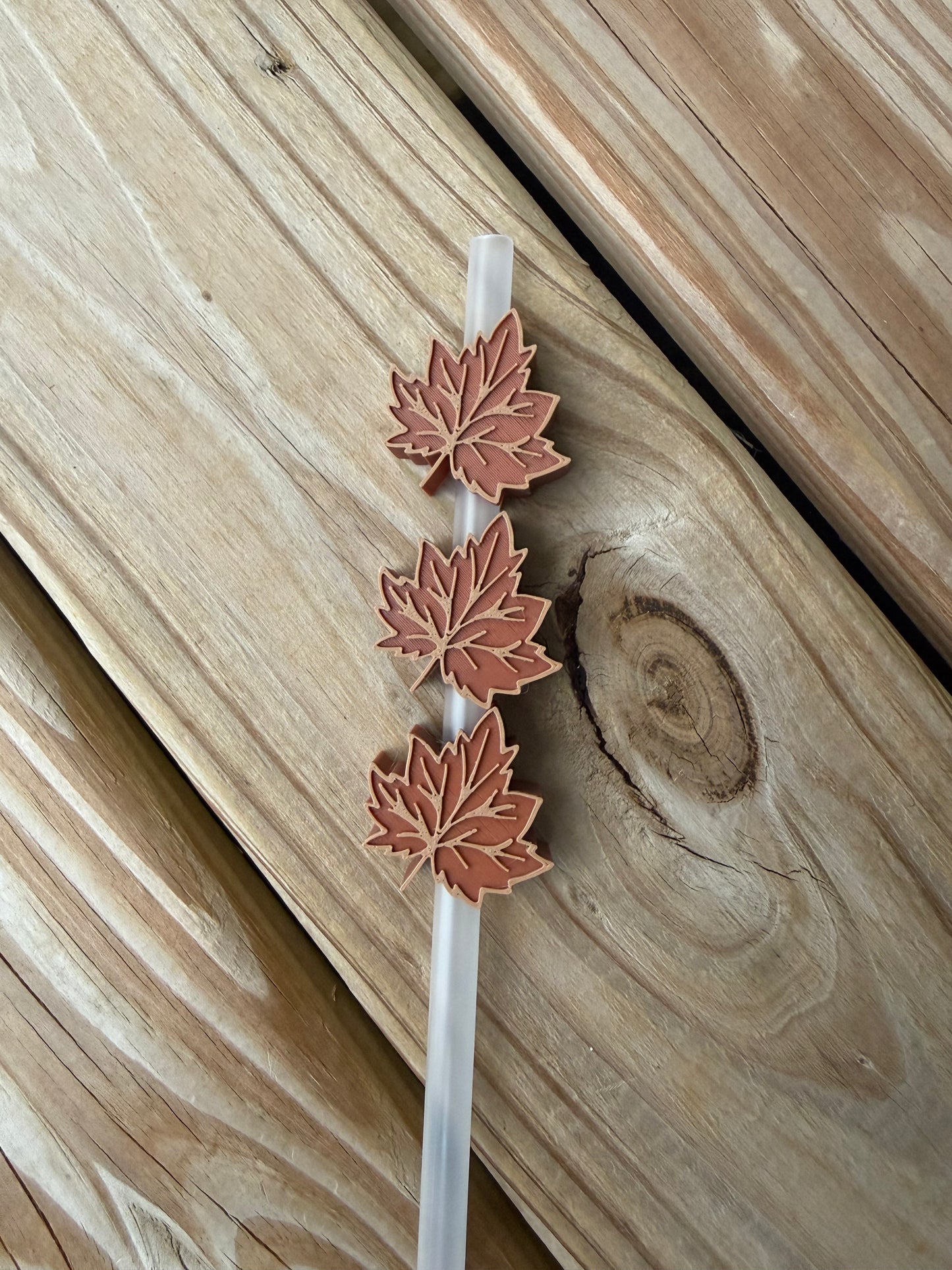 Fall Leaves - 3d Straw Topper
