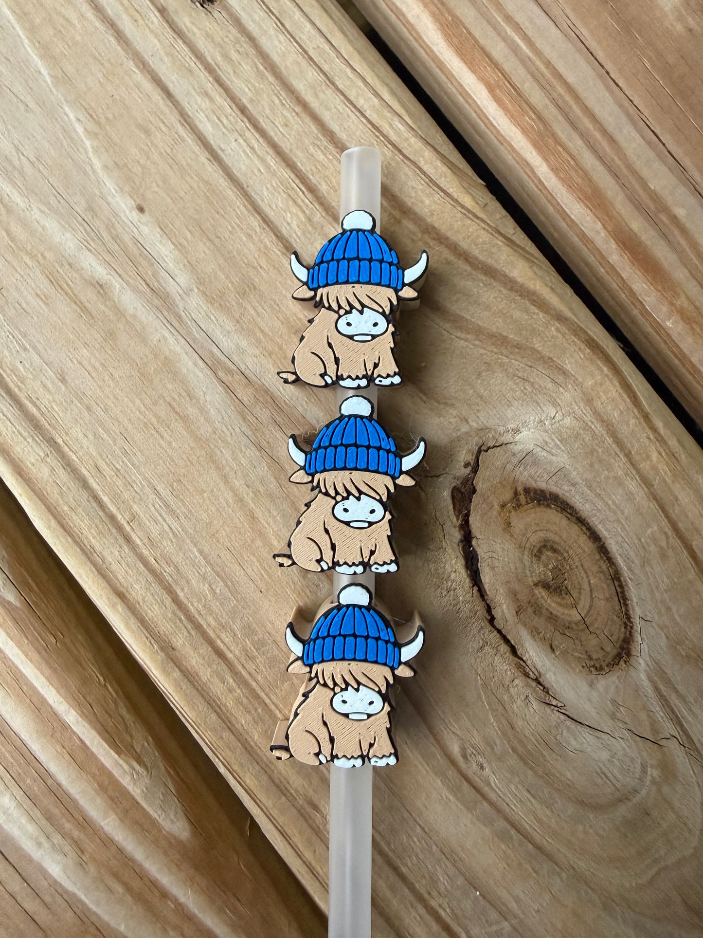 Highland w/Beanie - 3d Straw Topper