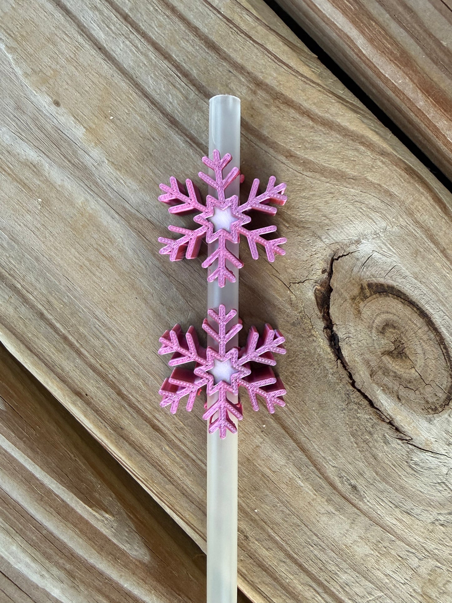 Snowflake - 3d Straw Topper