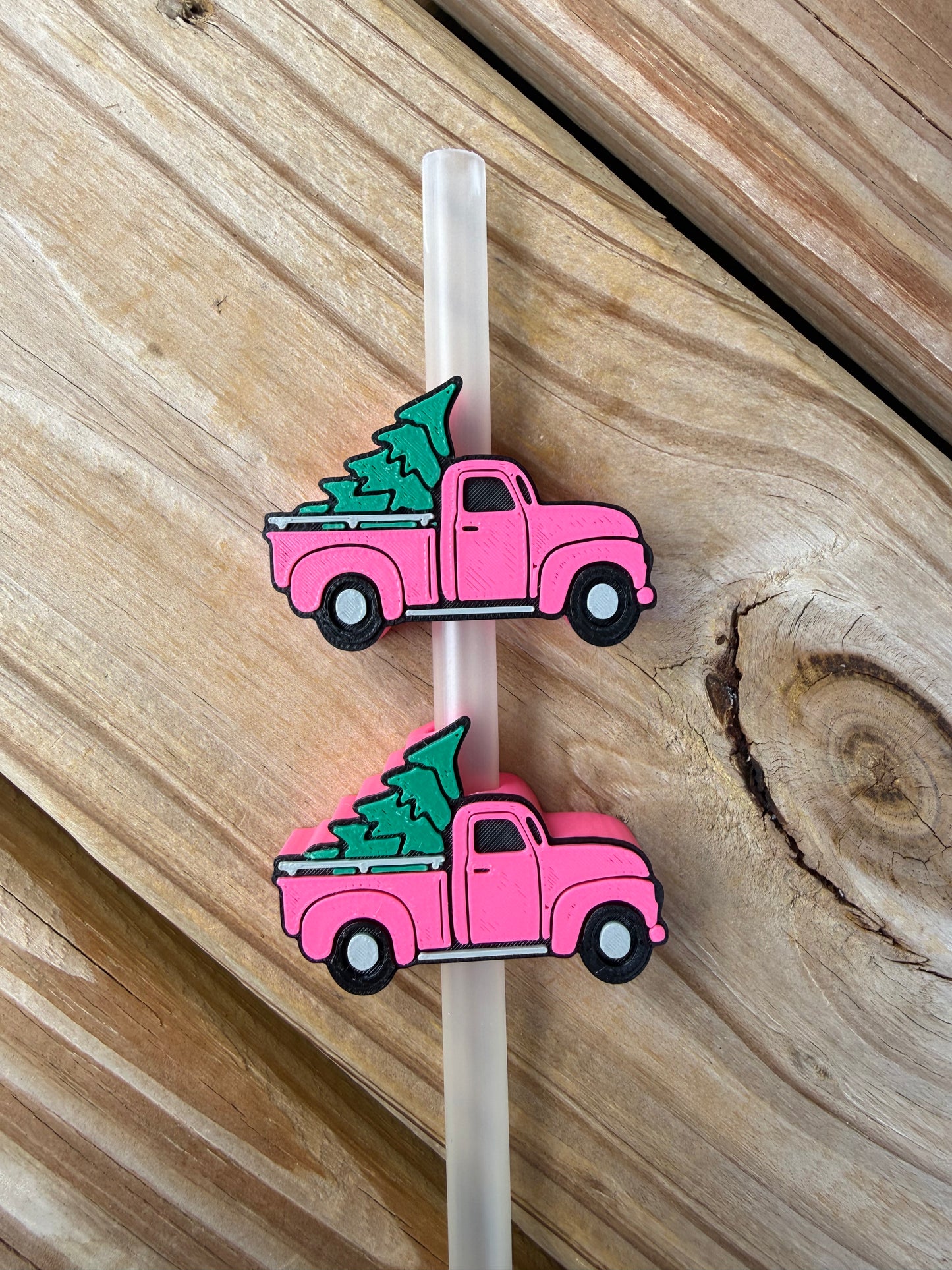 Christmas Truck - 3d Straw Topper