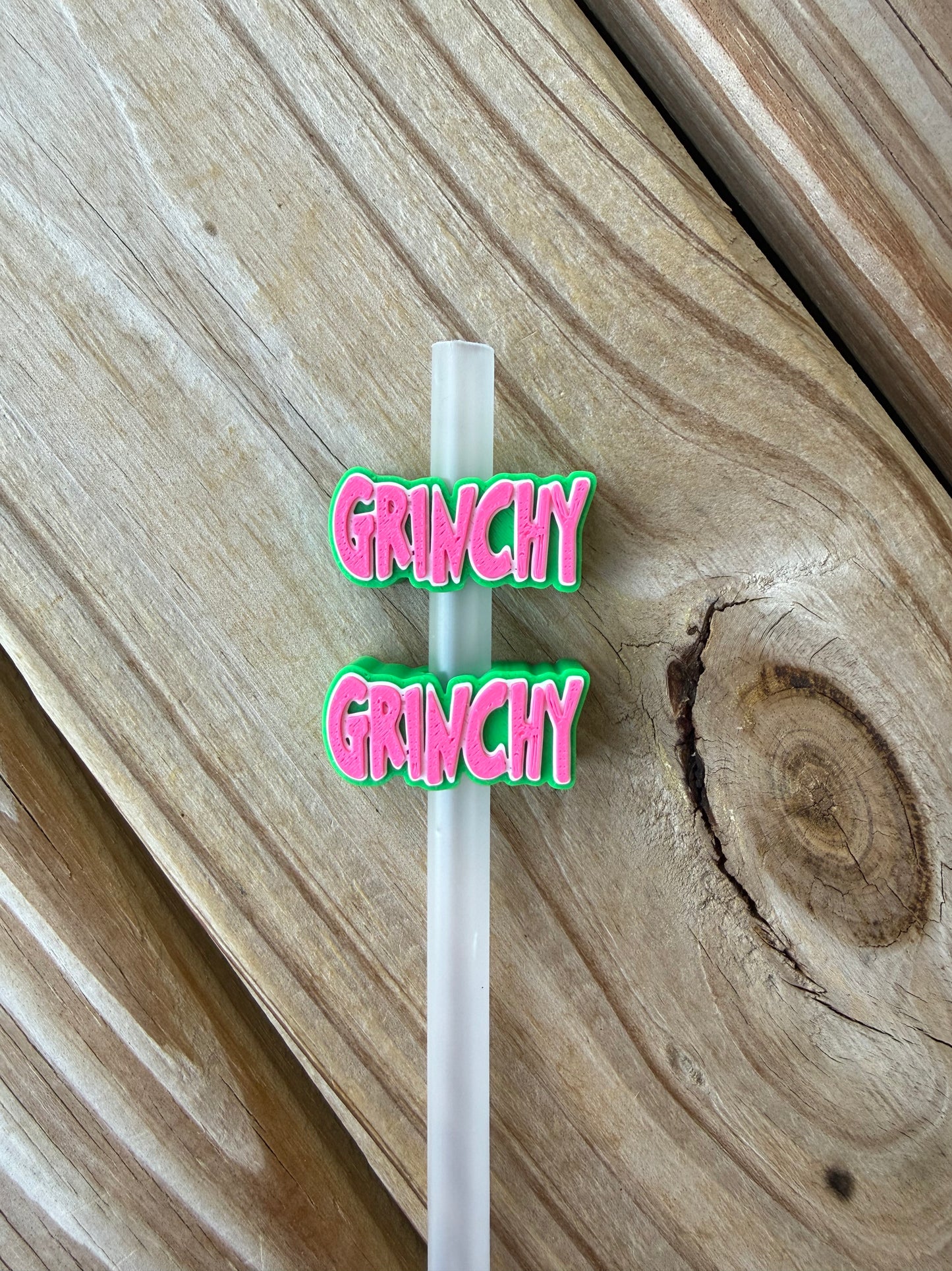 Grinchy - 3d Straw Topper