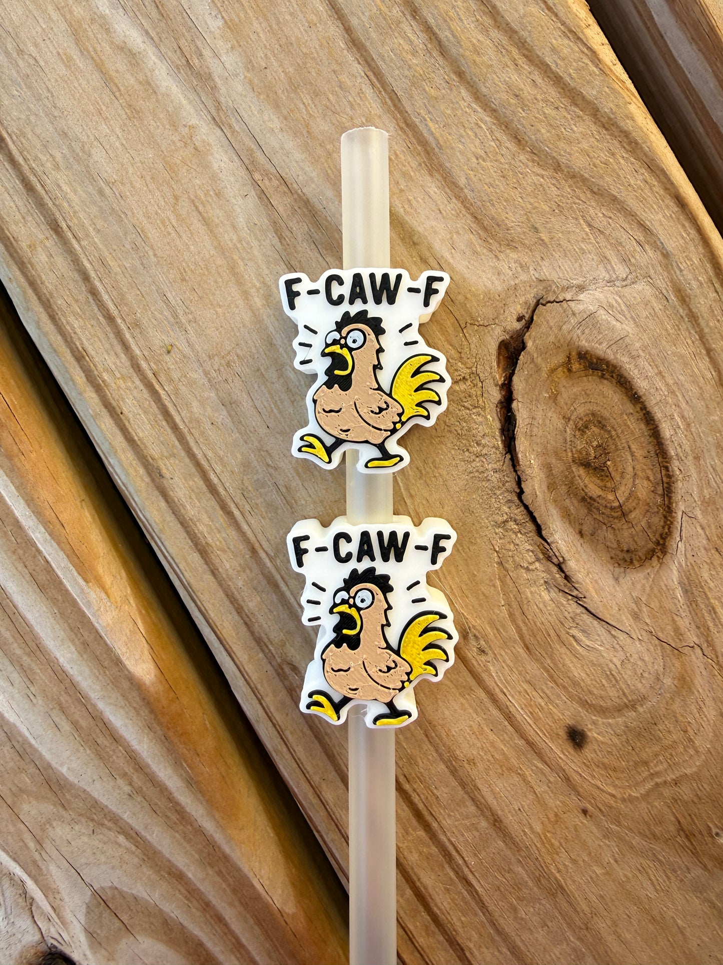 F-Caw-F - 3d Straw Topper