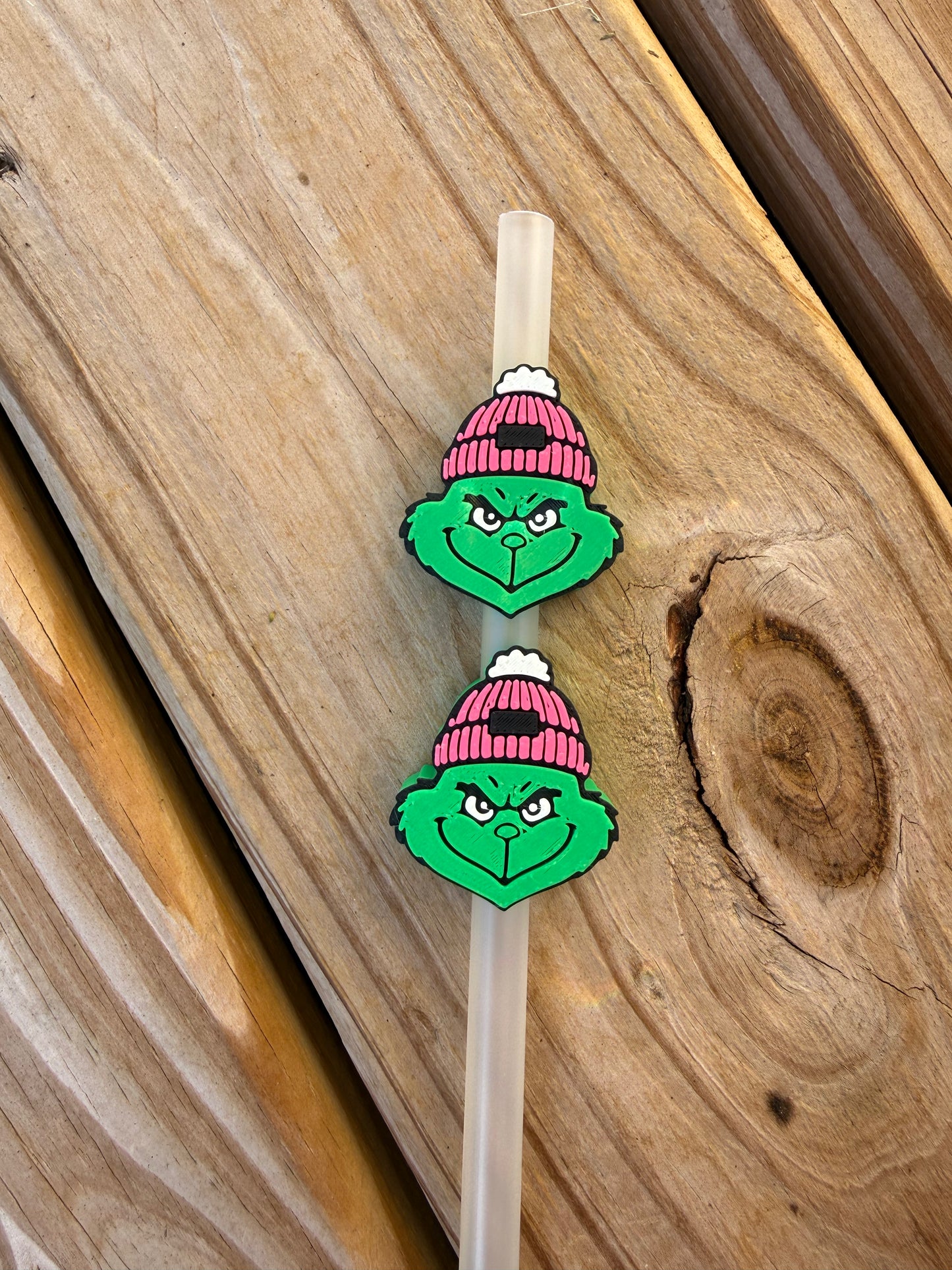 Cozy Green Guy - 3d Straw Topper
