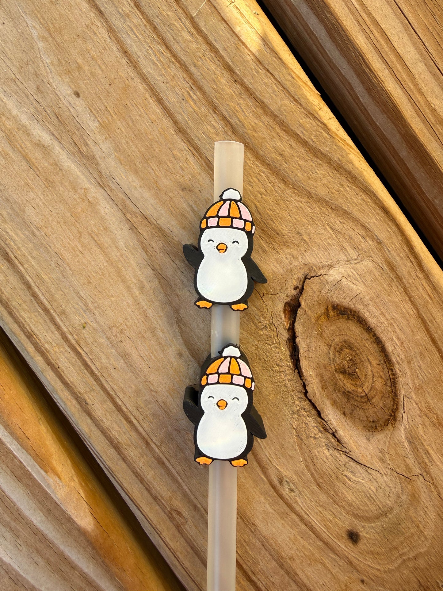 Penguin - 3d Straw Topper
