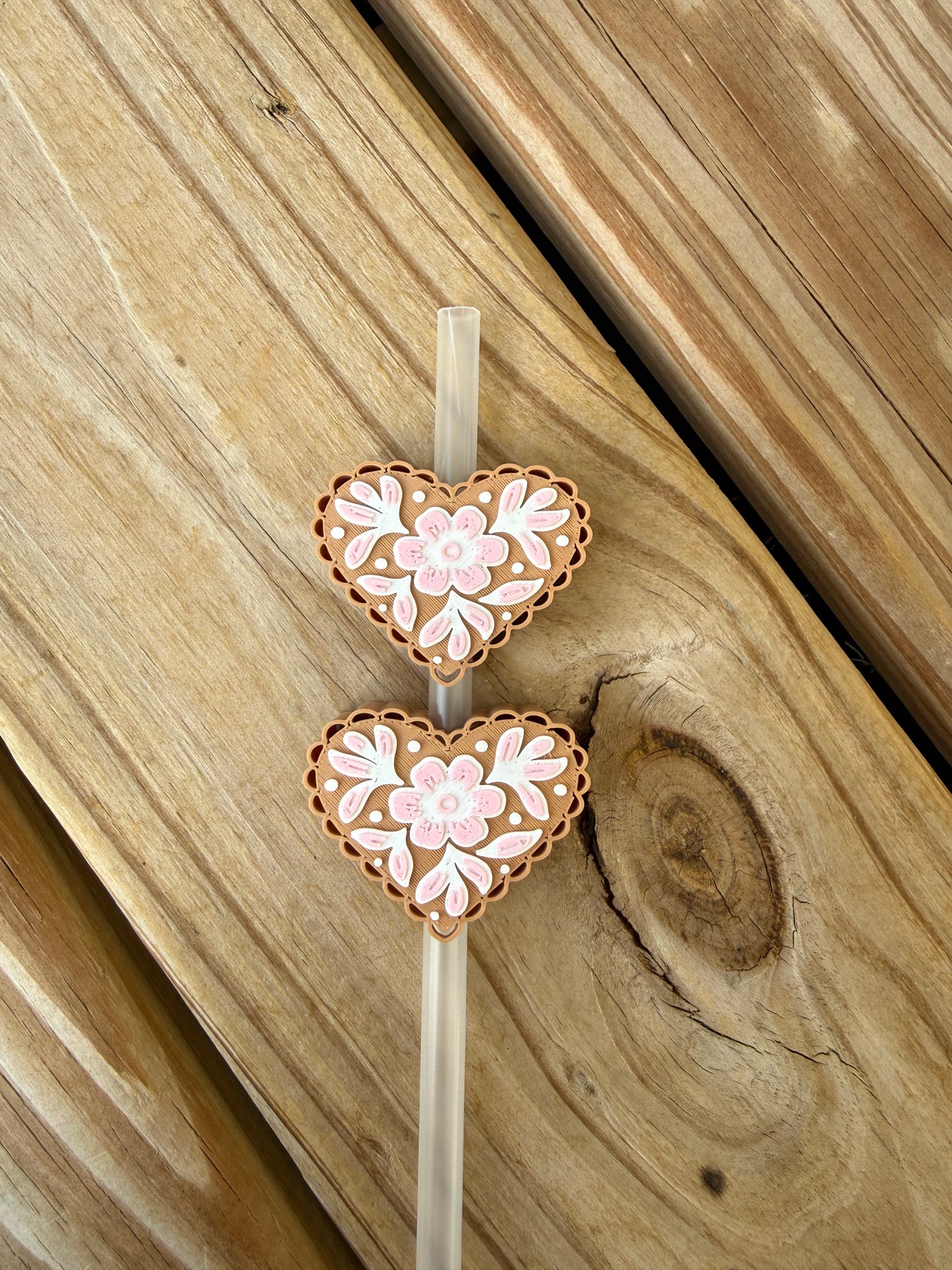 Talavera Heart - 3d Straw Topper