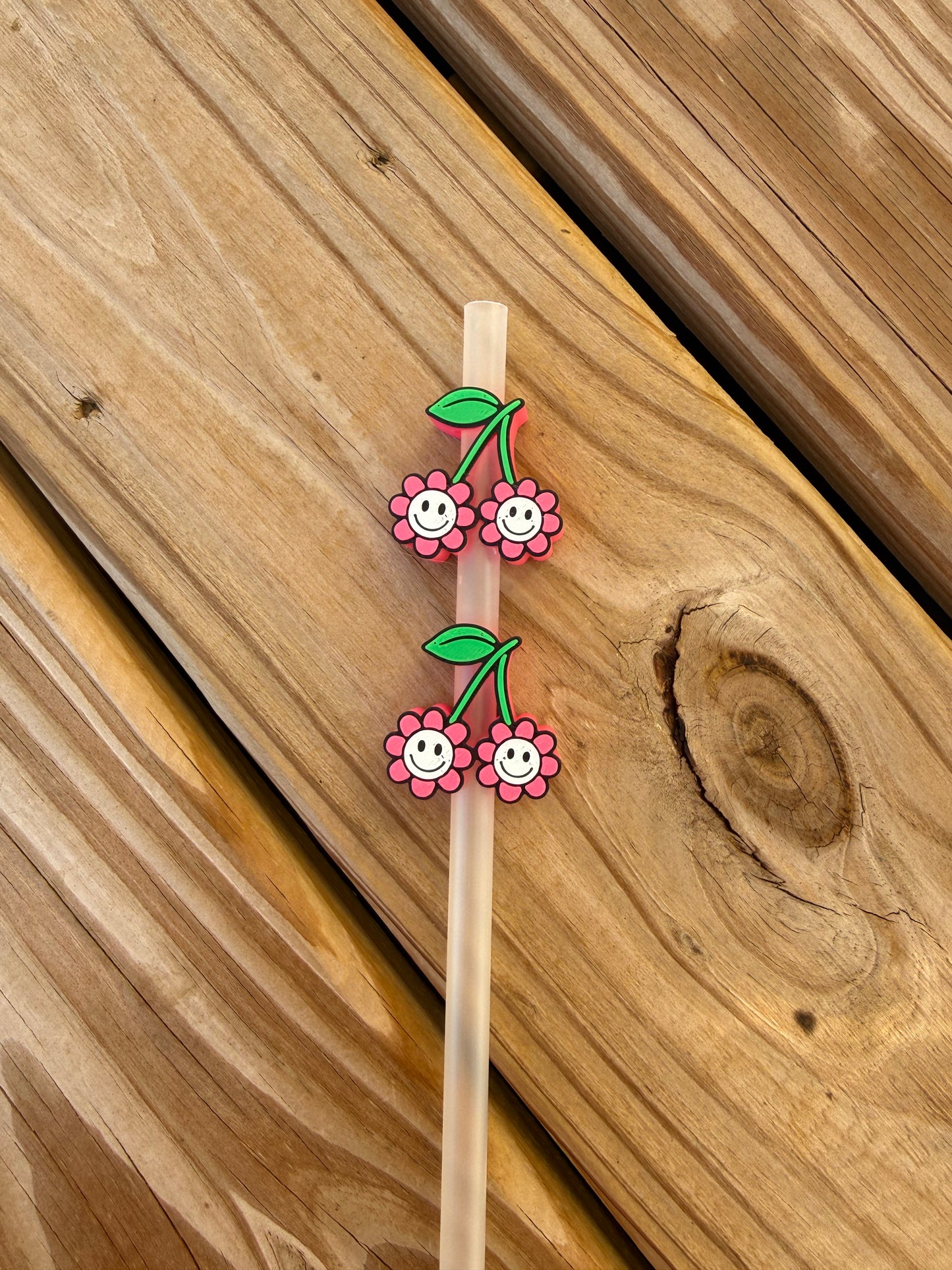 Daisy Cherries - 3d Straw Topper