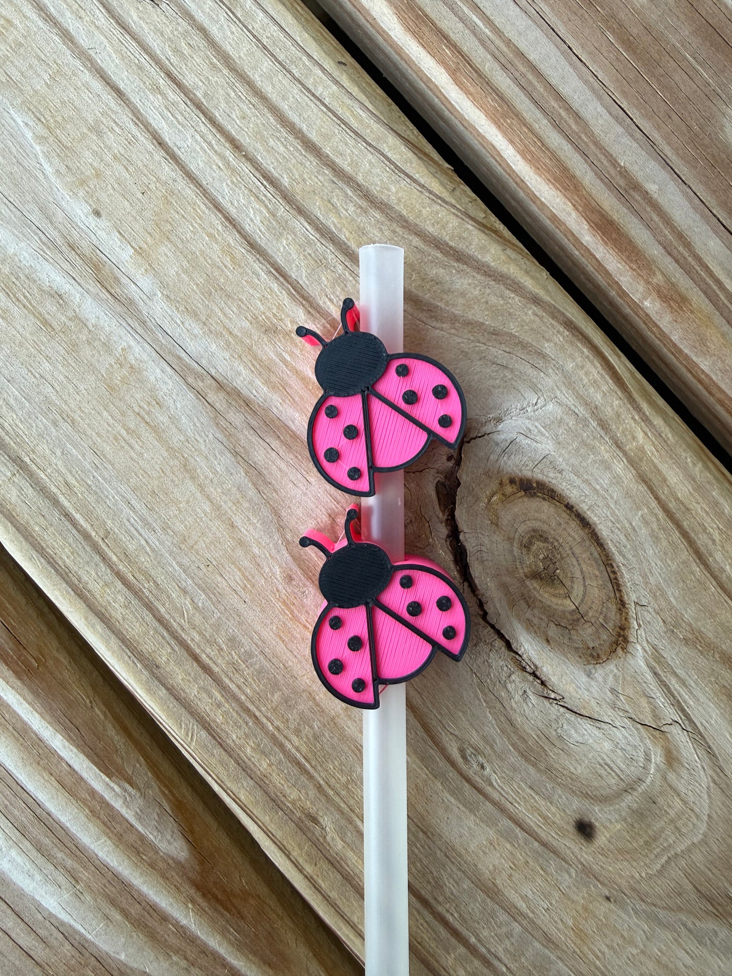 LadyBug - 3d Straw Topper