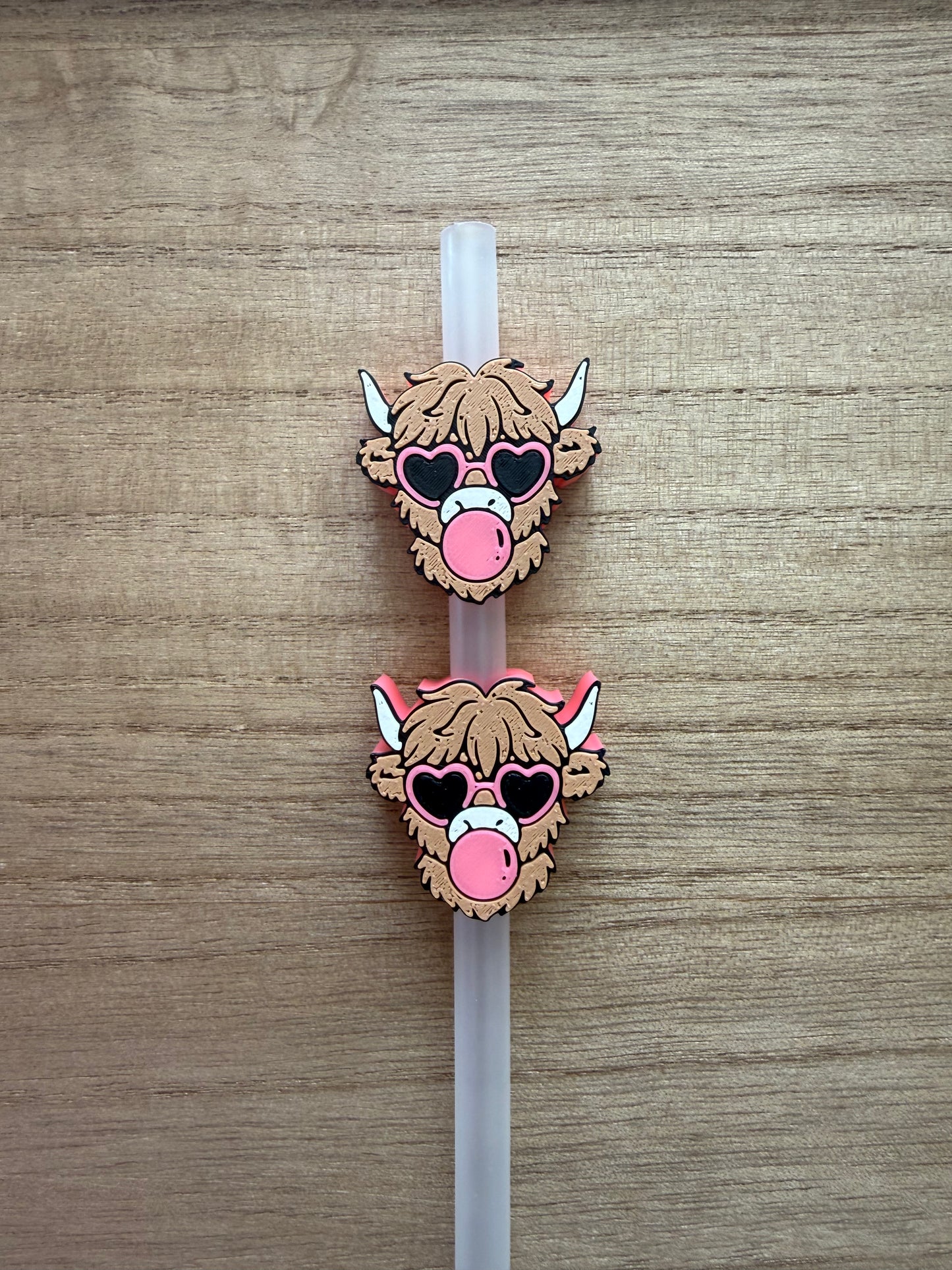 Bubblegum Highland - 3d Straw Topper