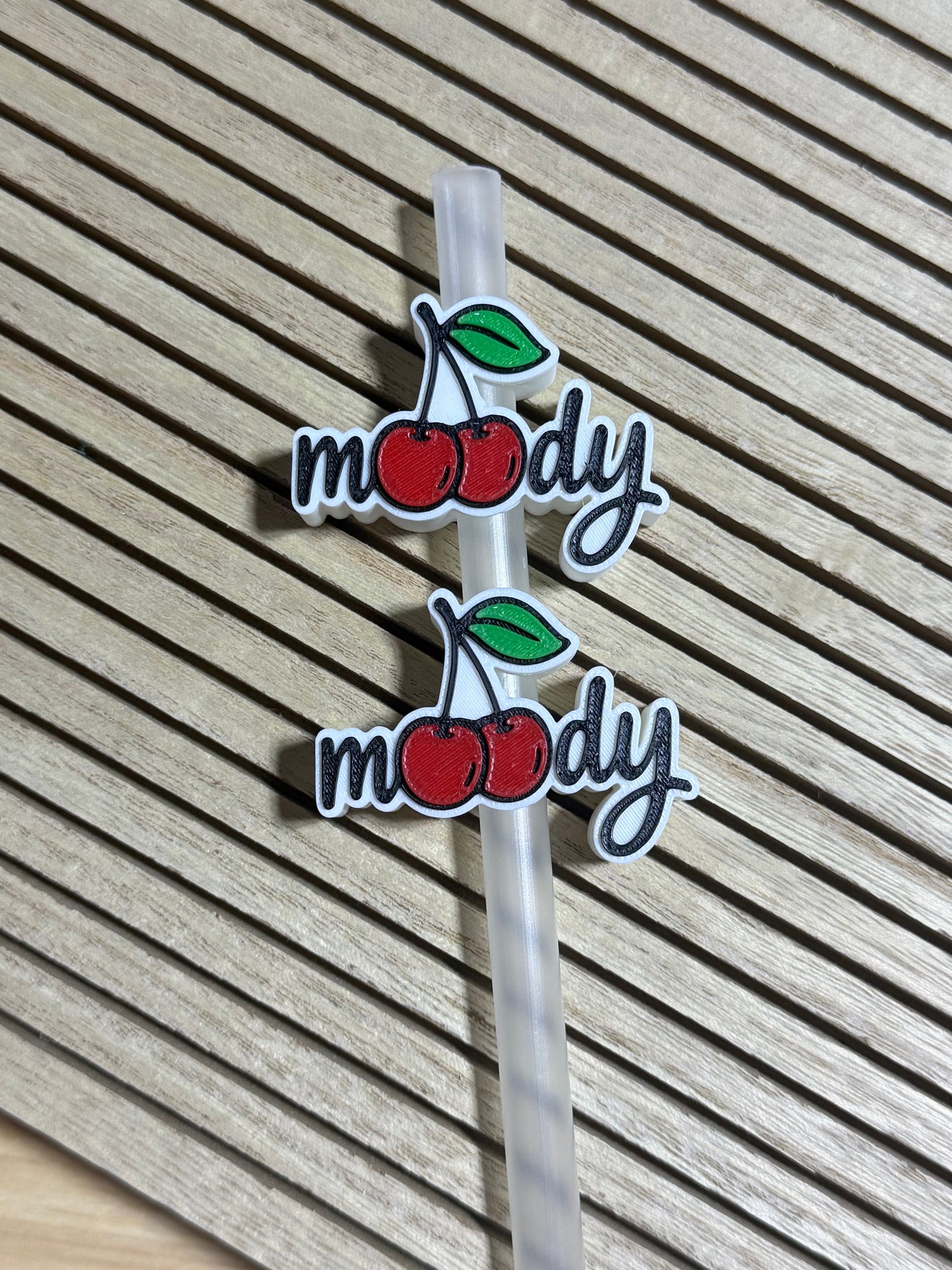 Moody Cherries - 3d Straw Topper