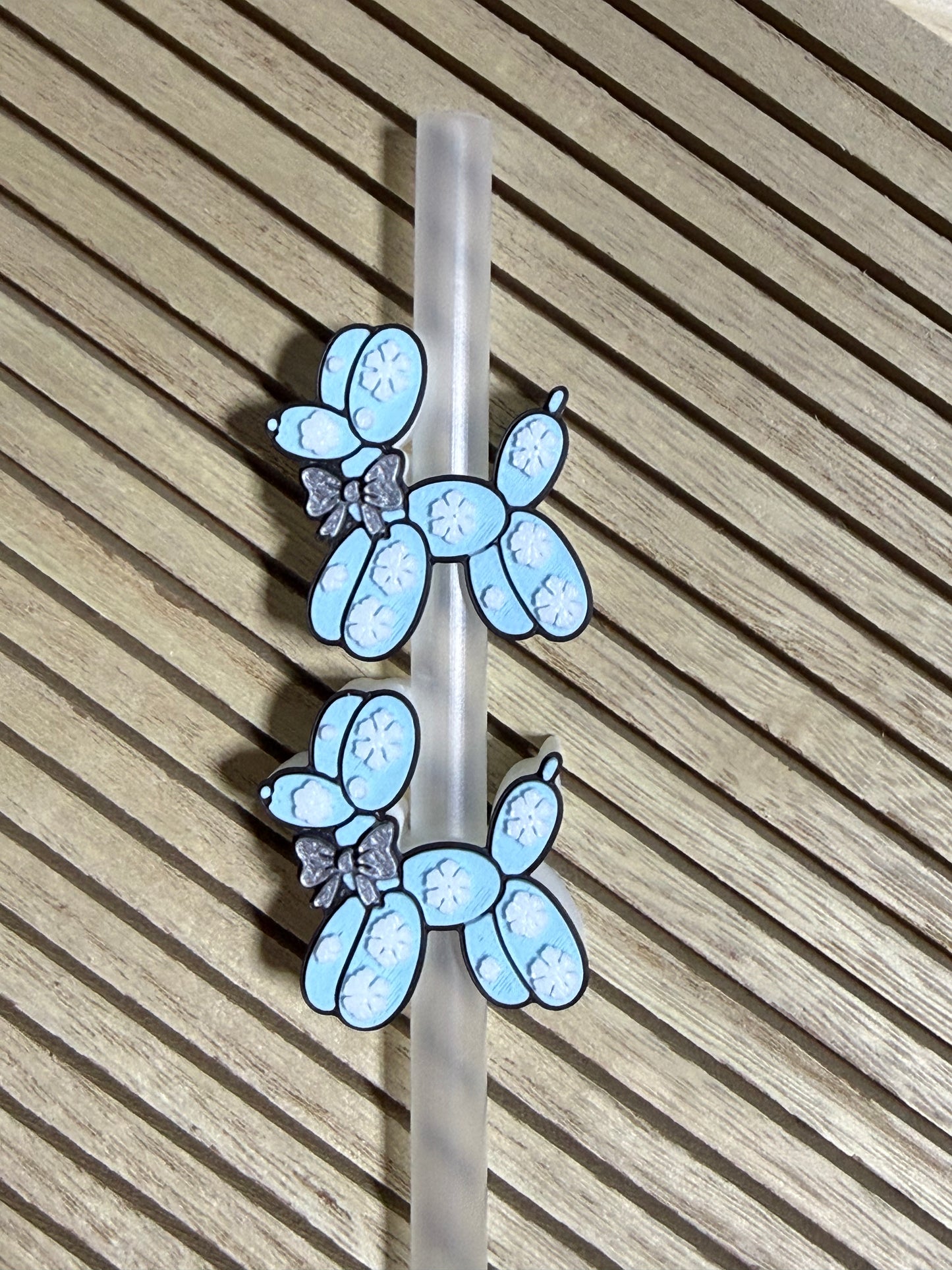 Winter Balloon Dog - 3d Straw Topper