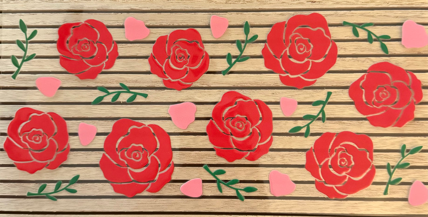 Red Roses w/ Pink Hearts - Wrap