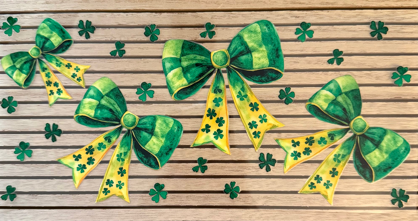 St. Patty Bows w/ Clovers - Wrap