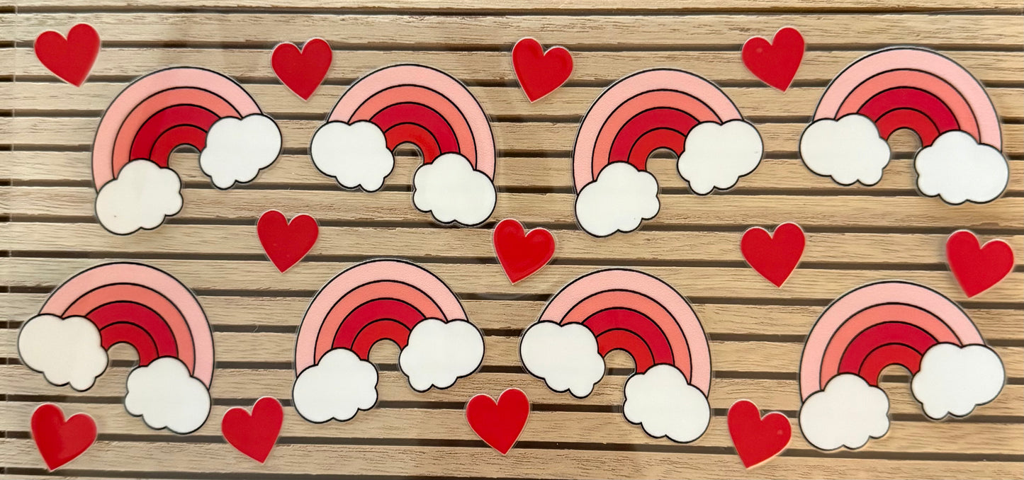 Red & Pink Rainbows - Wrap